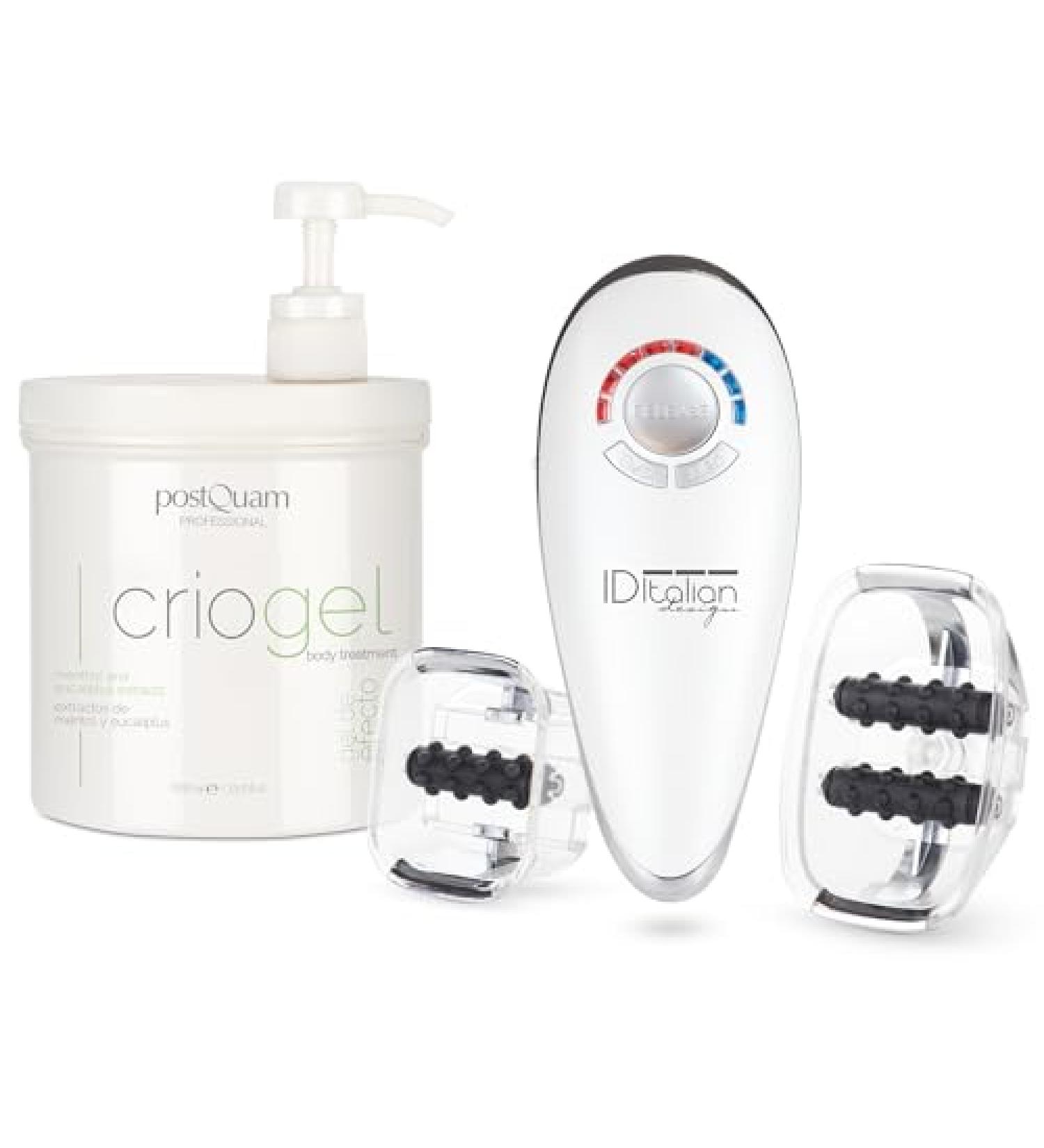  POSTQUAM PostQuam Professional Criogel Body Set 1000 ml + Anti-Cell Secret Anti-Cellulite Massager Cooling Gel + EMS Suction and Rollers Firmer Toned and Refreshed Skin - Buy Online on GoSupps.com