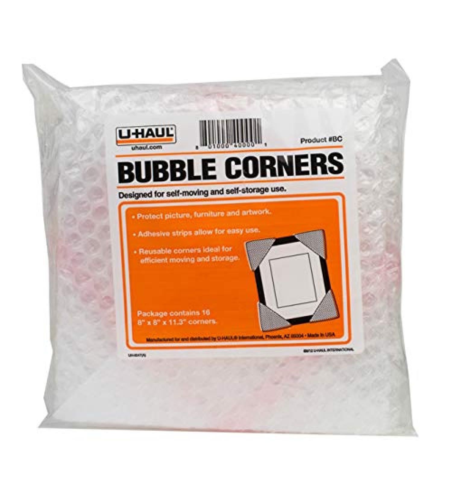 U-Haul Bubble Corners for Picture Frame and Artwork Protection - 16 Corners - 8 x 8 x 11.3 Corners - Buy Online on GoSupps.com