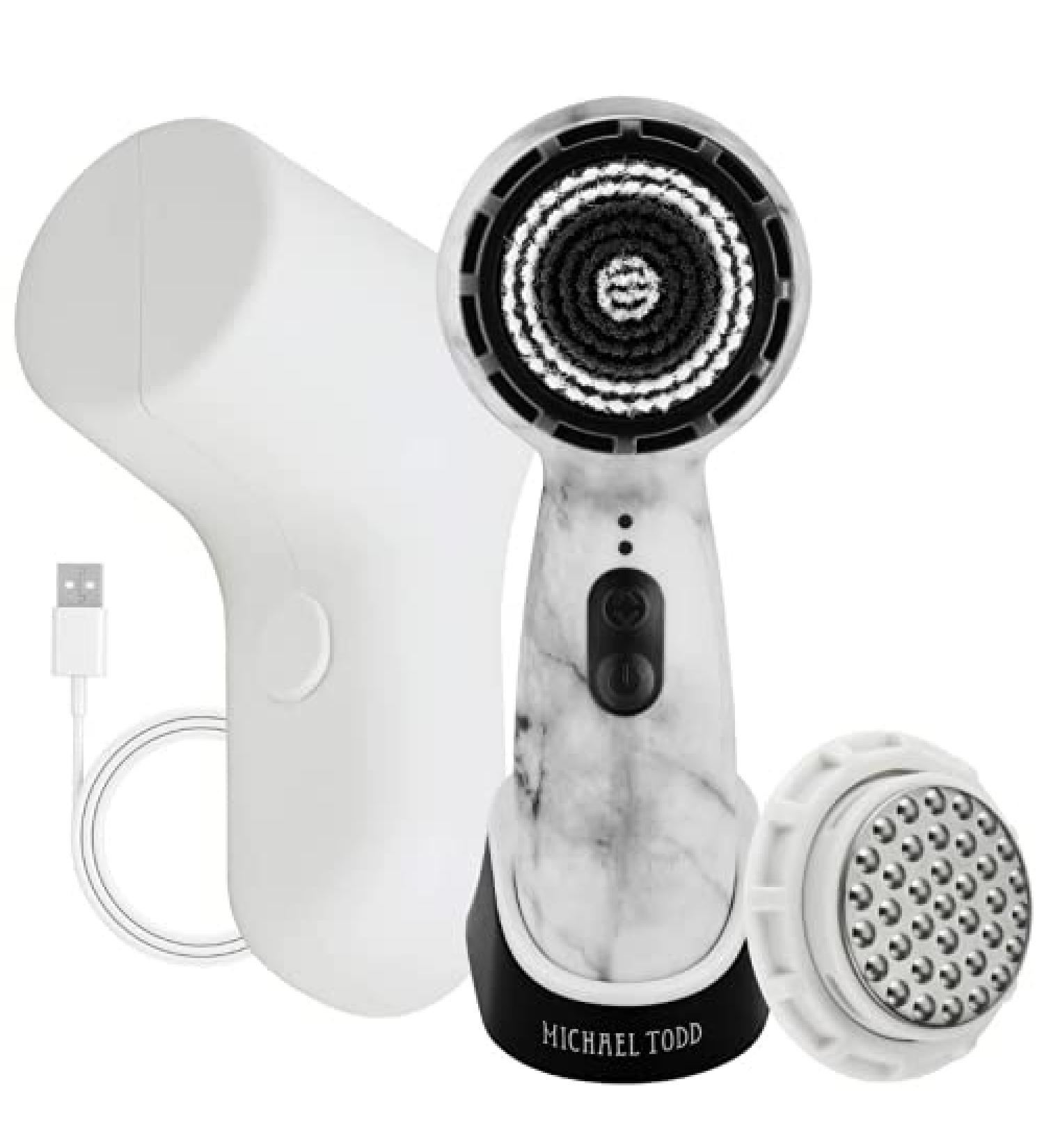 Michael Todd Beauty Soniclear Petite Sonic Skin Cleansing System - White Marble 5 Piece Kit - Buy Online on GoSupps.com