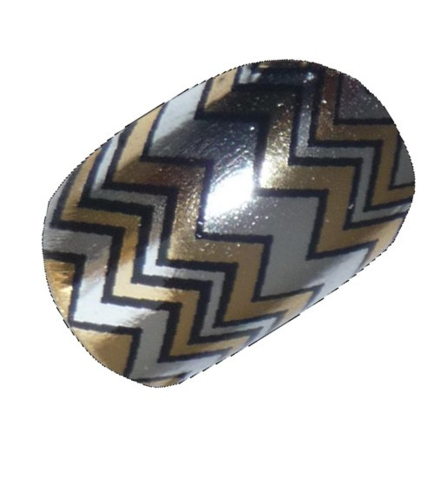 Chix Nails Nail Wraps Aztec Gold Silver Designer Fingers Toes Vinyl Foils