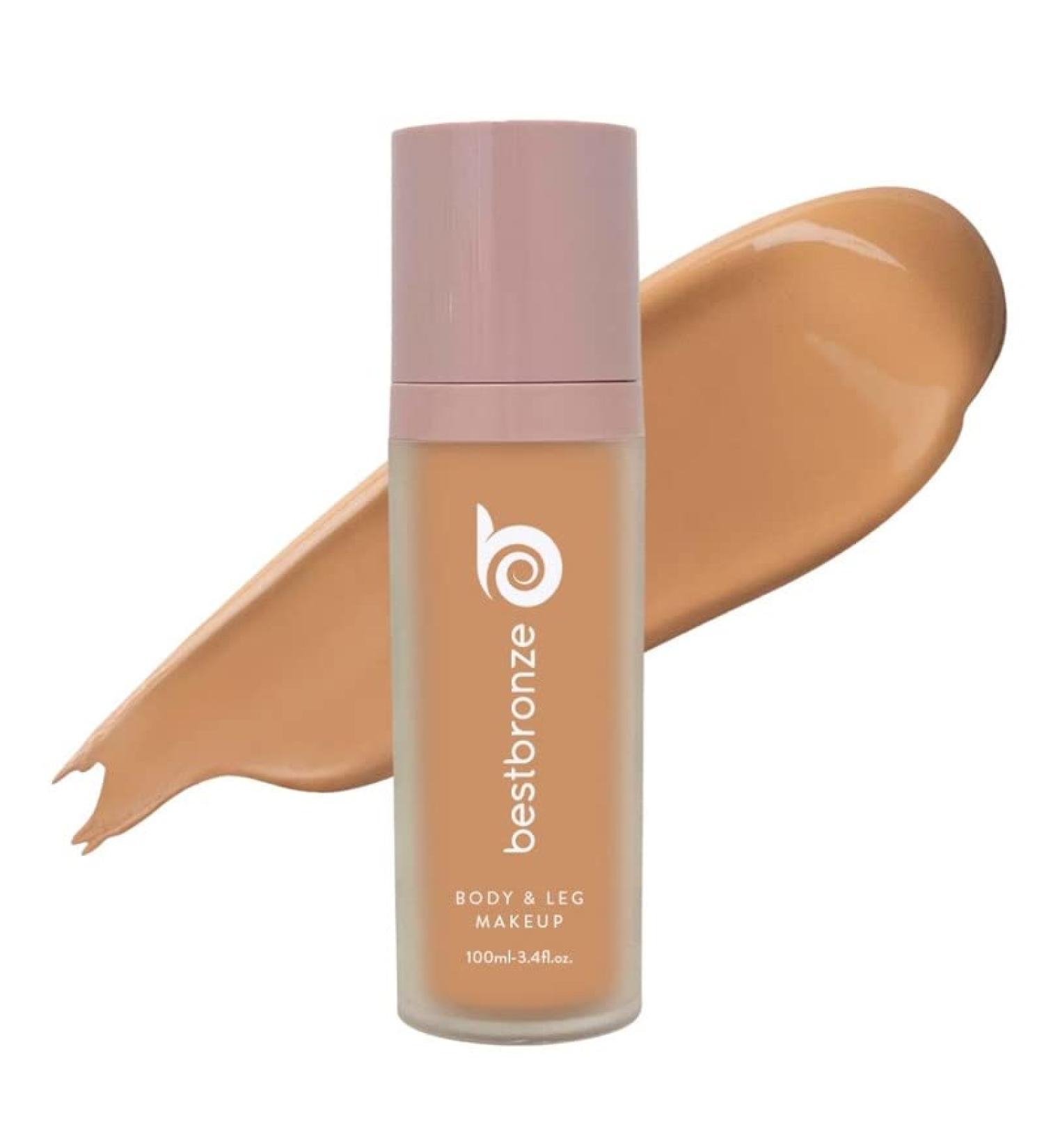 Best Bronze Bombshell Body and Leg Makeup  3.4 Fl. Oz. (N8 Medium Natural) - Full Coverage Foundation and Concealer Makeup to Cover Scars  Bruises  Tattoos  Vitiligo  And More