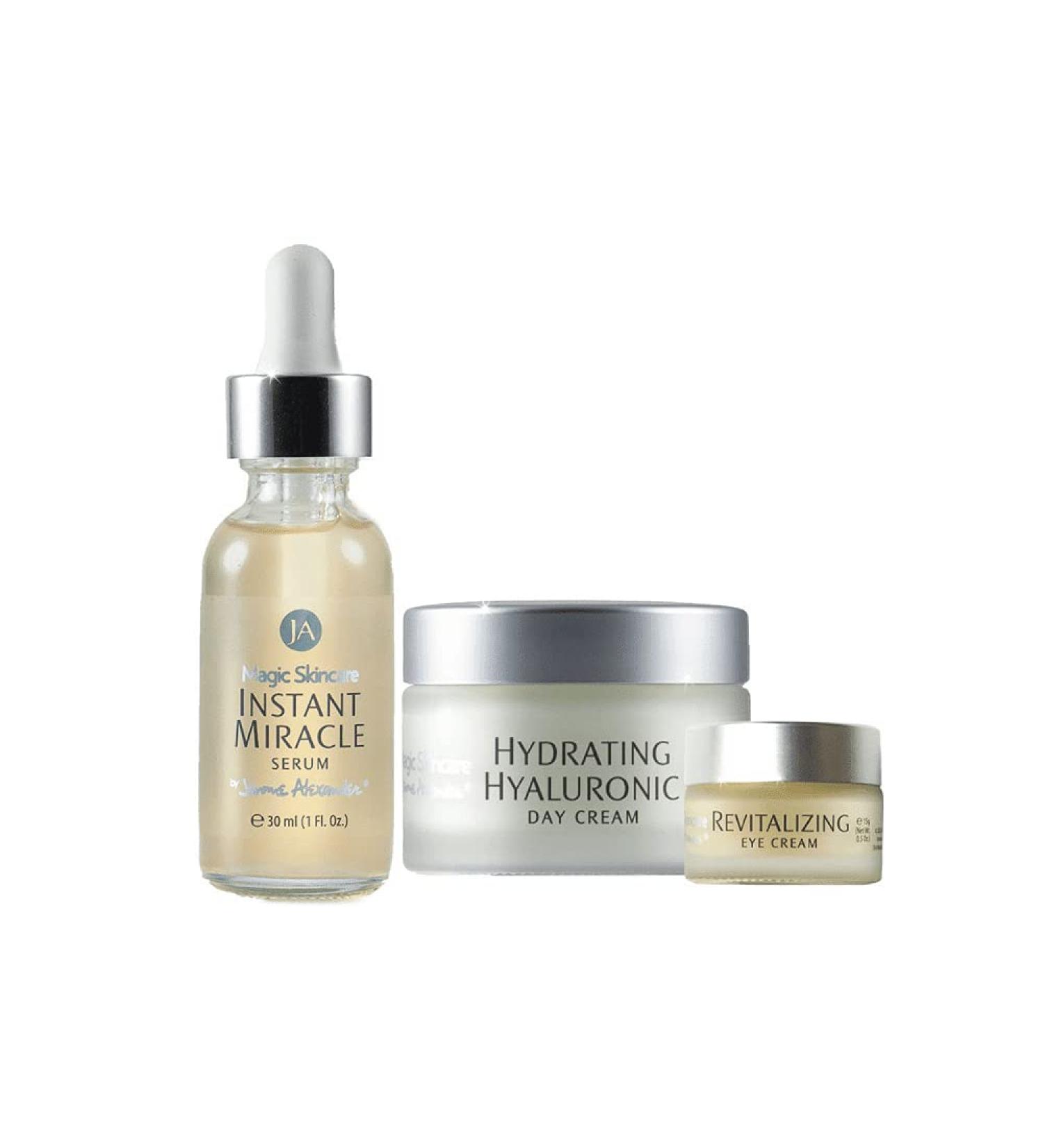 Magic Skincare Ultra Radiance 3 Piece Anti-Aging Skincare System | Instant Miracle Serum Hydrating Hyaluronic Day Cream & Revitalizing Eye Cream - Buy Online on GoSupps.com