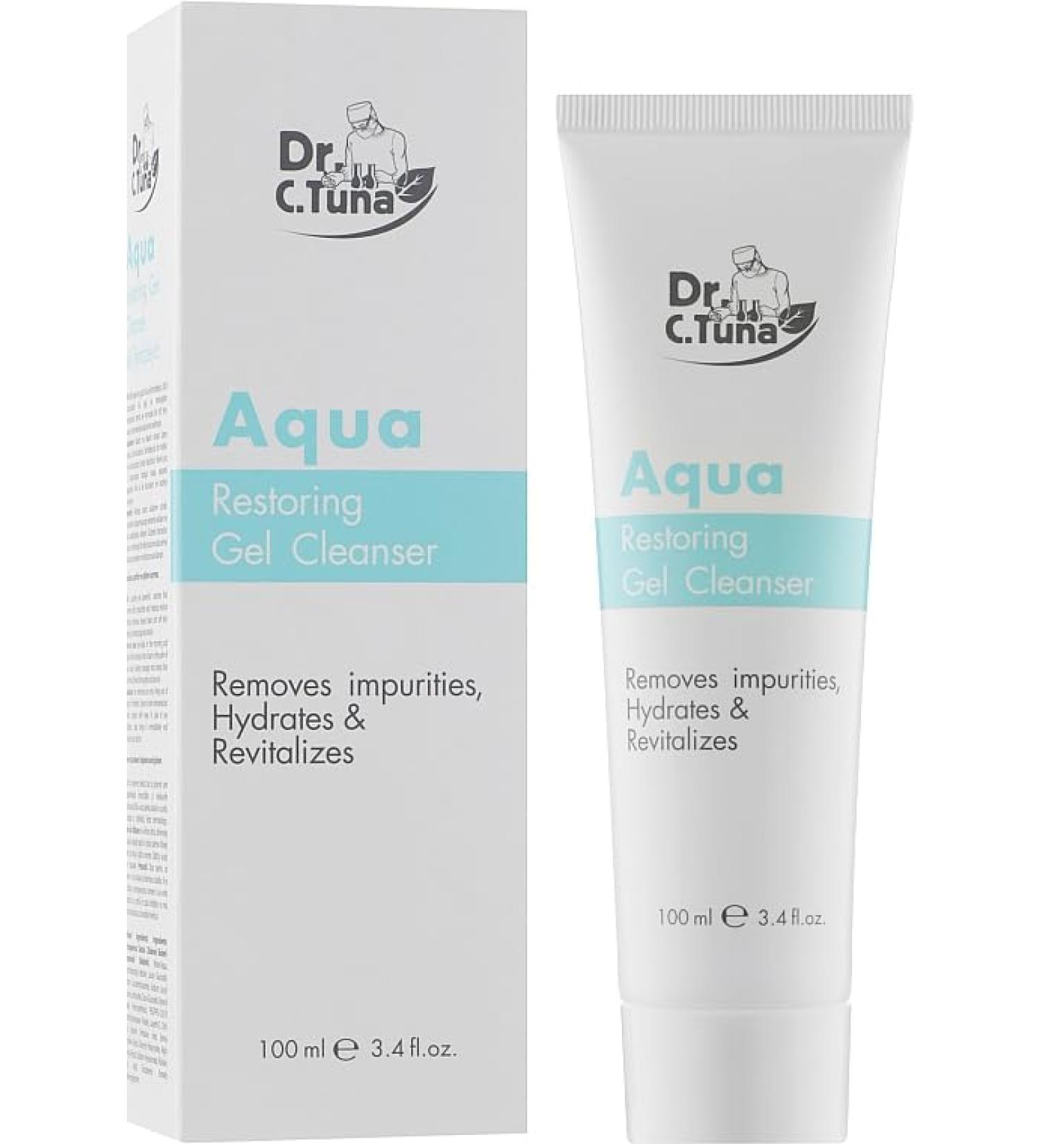 FARMASi Dr. C. Tuna Aqua Restoring Gel Cleanser - Hydrating Facial Cleanser for Dry & Normal Skin | 100ml - International Shipping Available - Buy Online on GoSupps.com