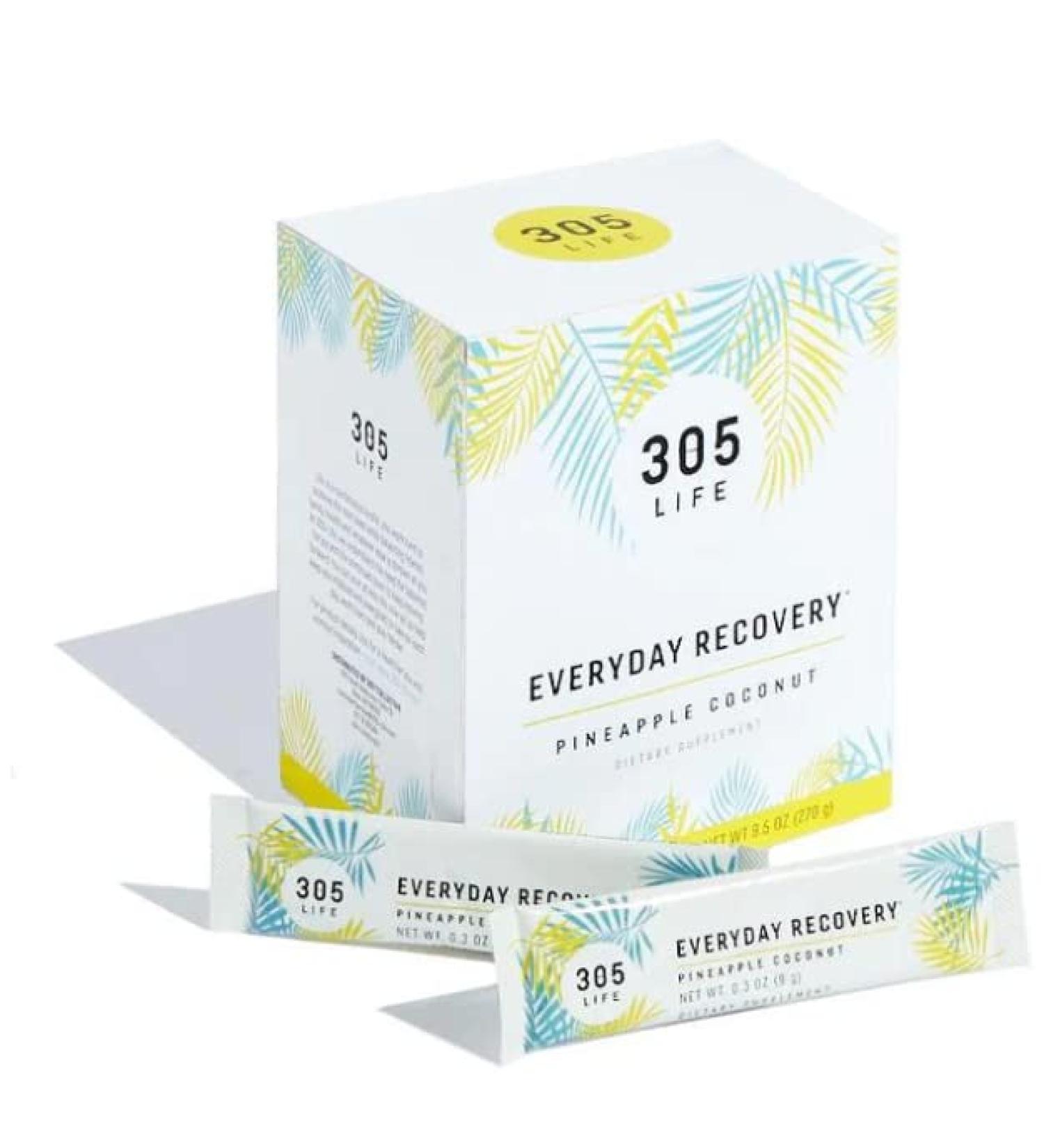 305 Life Recovery & Hydration Booster Drink Powder Supplement: Fast-Acting Hydration and Cardio Recovery with Immune Support in Easy-Open Single Servings - 30 Packets - Buy Online on GoSupps.com