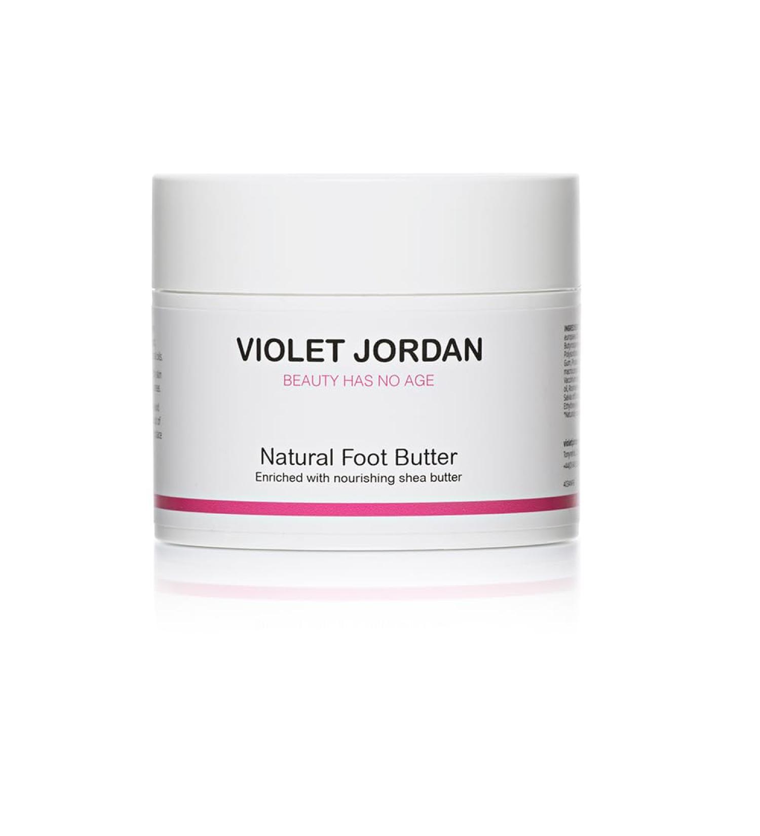 VIOLET JORDAN Natural Foot Butter - Intensive Moisture for Dry Cracked Heels & Feet Infused with Shea Butter Peppermint Essential Oils & Macadamia - Body Care Older Women & Mature Skin - Buy Online on GoSupps.com
