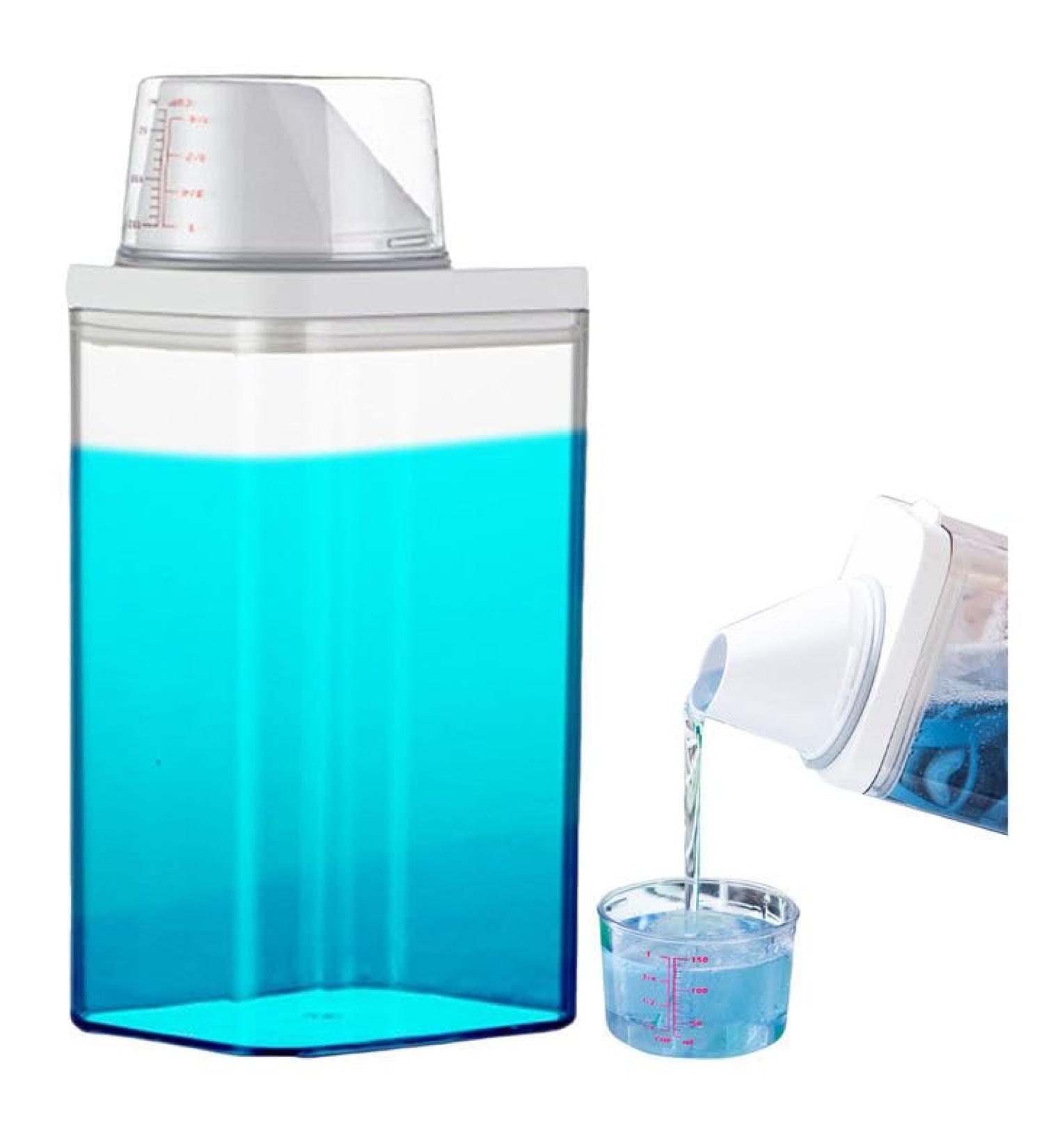mumisuto 1100ml Laundry Detergent Storage Airtight Detergent Dispenser Laundry Powder Storage with Measuring Cup Liquid Detergent Laundry Detergent Storage Washing Powder Dispenser - Buy Online on GoSupps.com