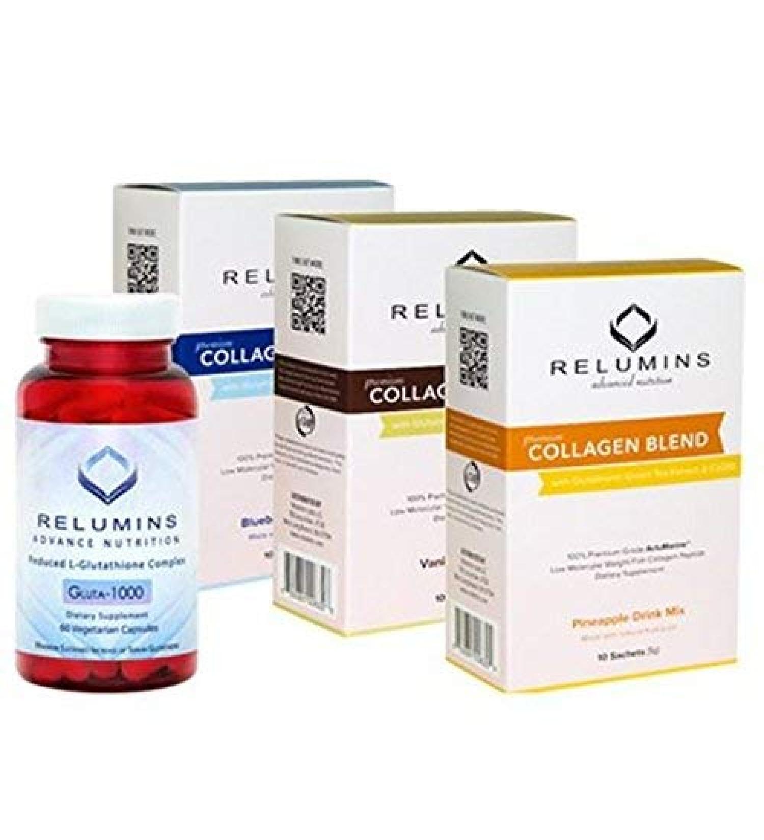 Relumins Premium Collagen And Glutathione. Feel Good - Look Good Set (Vanilla)