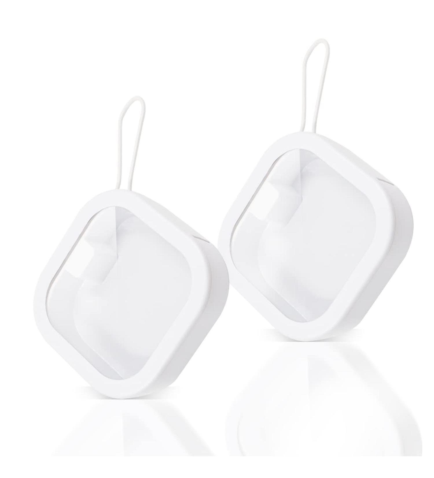 LELE LIFE Small Portable Jewelry Box with Silicone Strap | Press to Open | Cotton Swab Holder | Hair Tie & Accessory Organizer - White (2pcs) - Buy Online on GoSupps.com