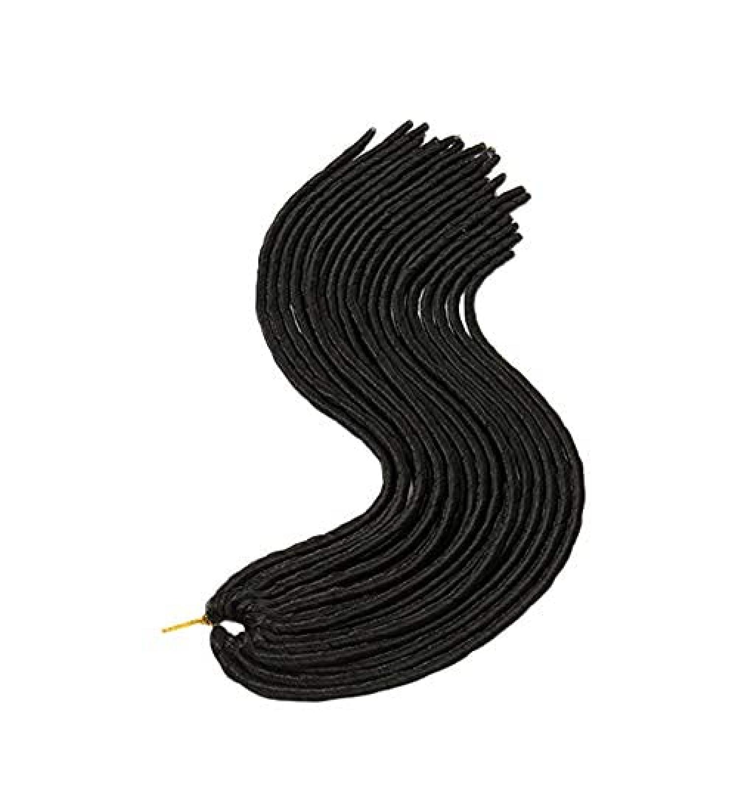 20inch Faux Locs Braiding Hair Crochet Braids Hair Extensions 20 Strands Twist Braid Synthetic Hairpiece (Ombre Black) - Buy Online on GoSupps.com