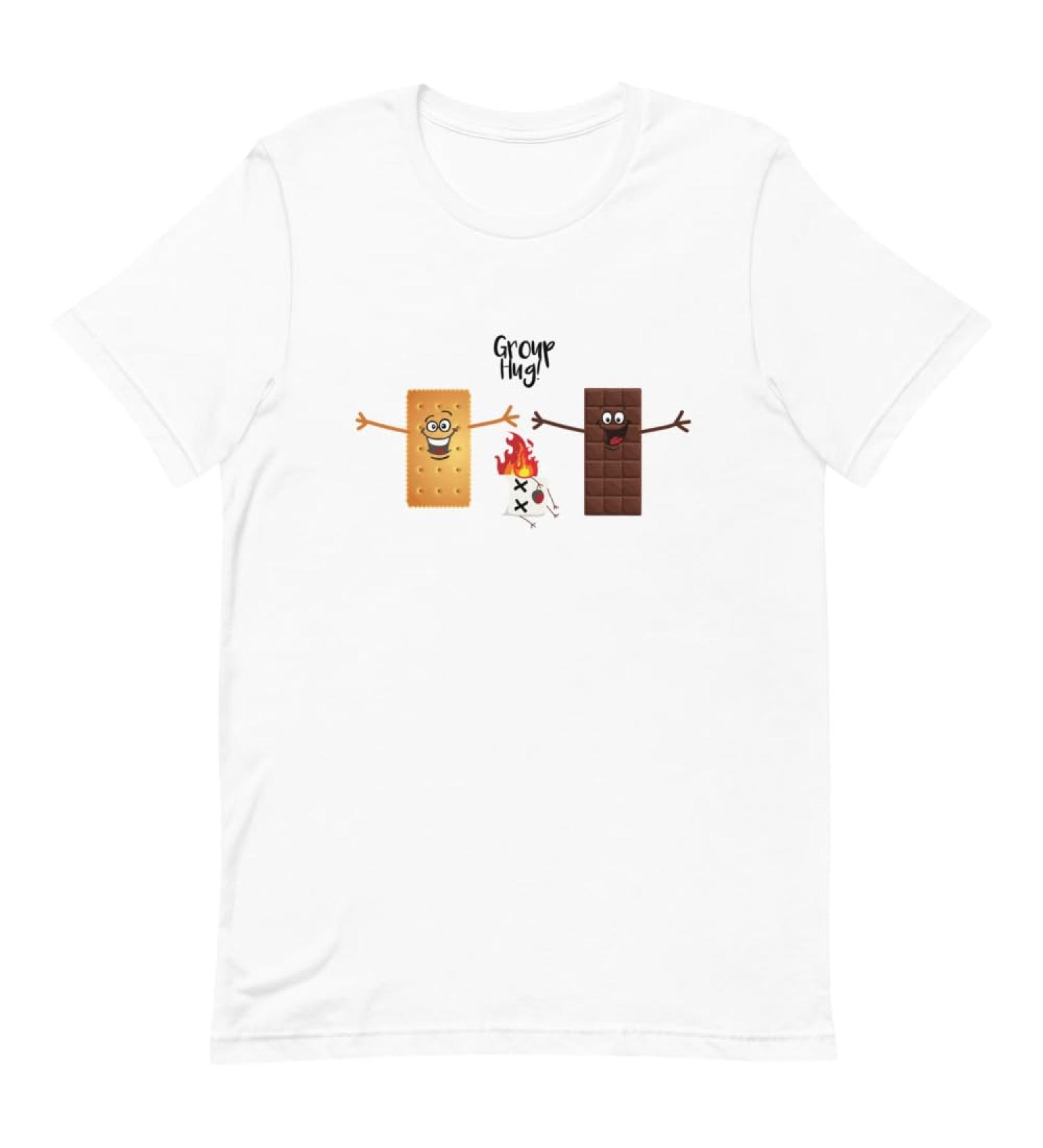 Funny Group Hug Smores Chocolate Marshmallow Unisex t-Shirt S White