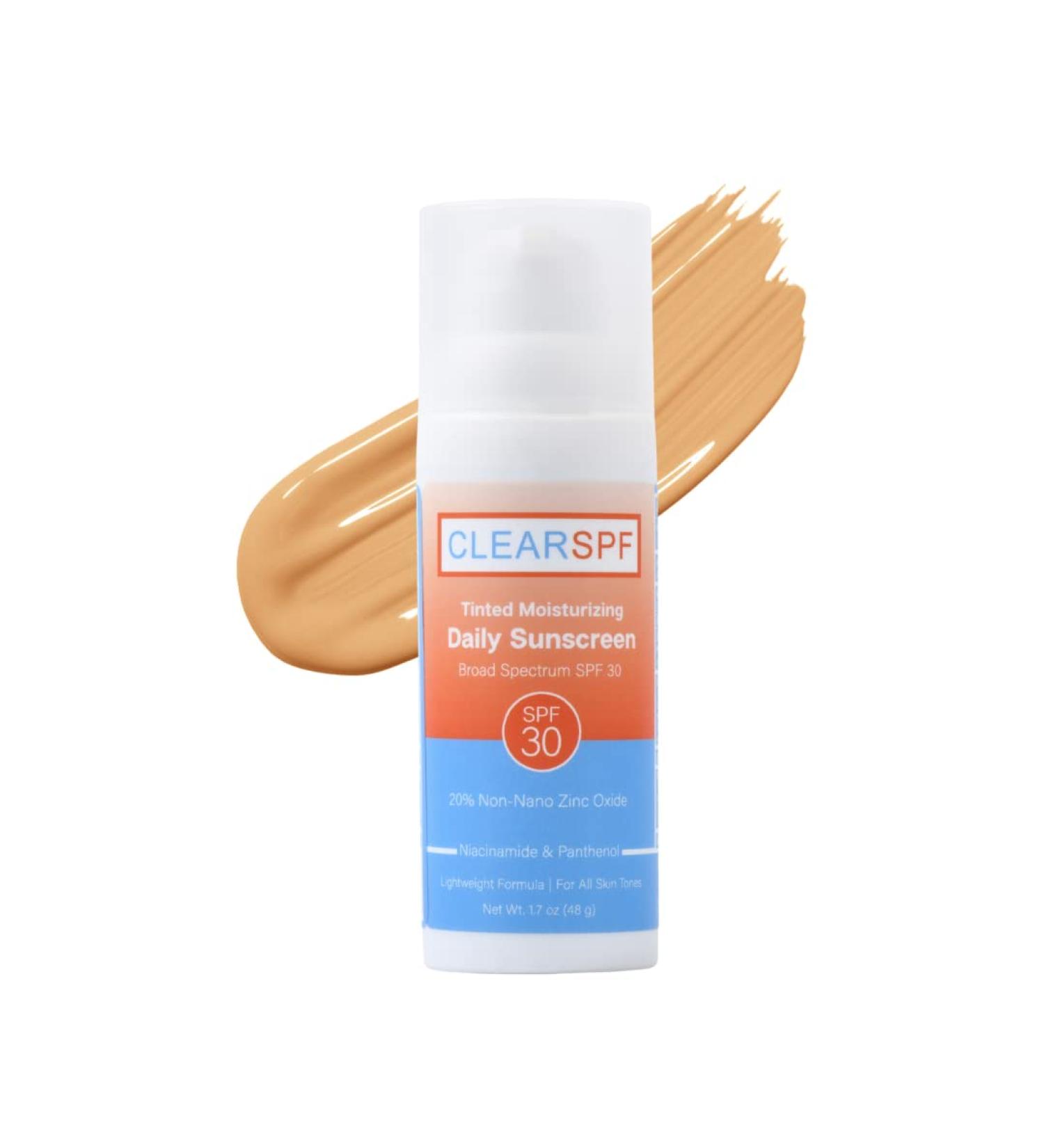 ClearSPF Daily Tinted Moisturizing Sunscreen - Broad Spectrum SPF 30 Lightweight & Hydrating - Exp 03/2025 - International Shipping Available - Buy Online on GoSupps.com