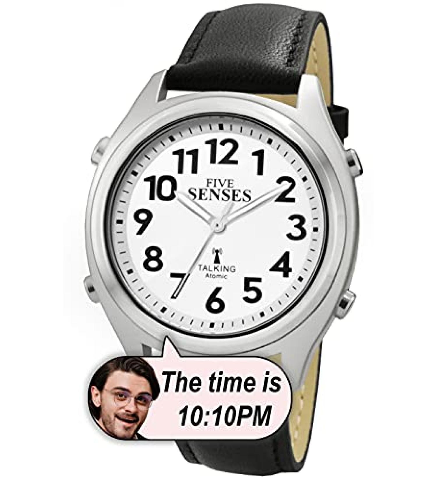 Atomic English Talking Watch for Seniors | Louder Alarm Clock | Visually Impaired | Five Senses 1099 - Buy Online on GoSupps.com