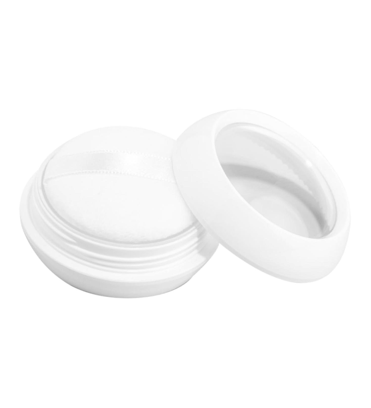 FOMIYES 1 Set Box Loose Powder Box Empty Loose Powder Container Cosmetic Powder Puff Face Powder Cushion Loose Powder Container with Powder Puff Travel Abs Makeup Pad White Portable 6.2x6.2cm White - Buy Online on GoSupps.com