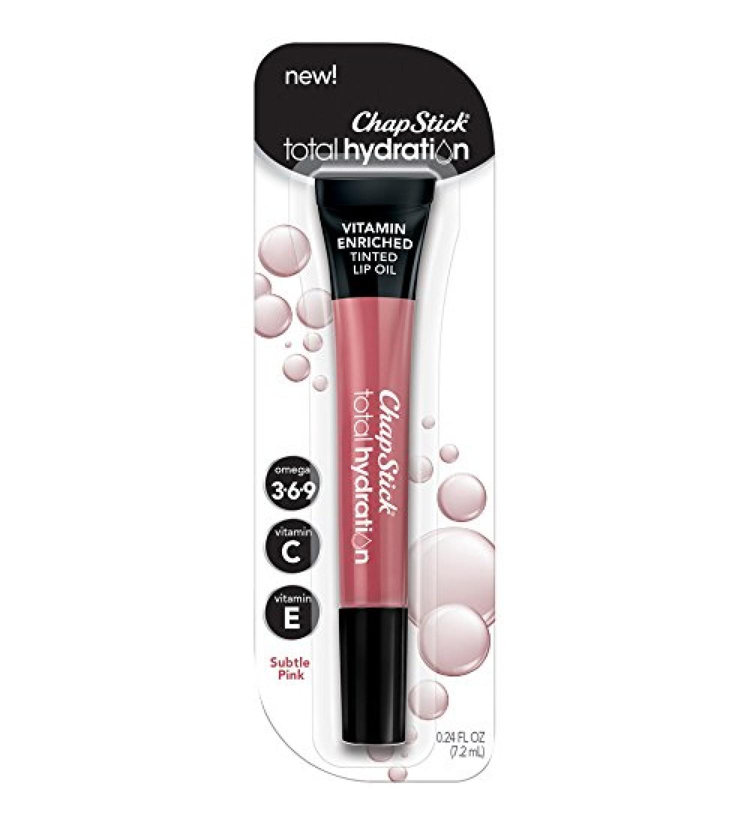 ChapStick Total Hydration Tinted Lip Oil, Subtle Pink - 0.24 oz - Buy Online on GoSupps.com