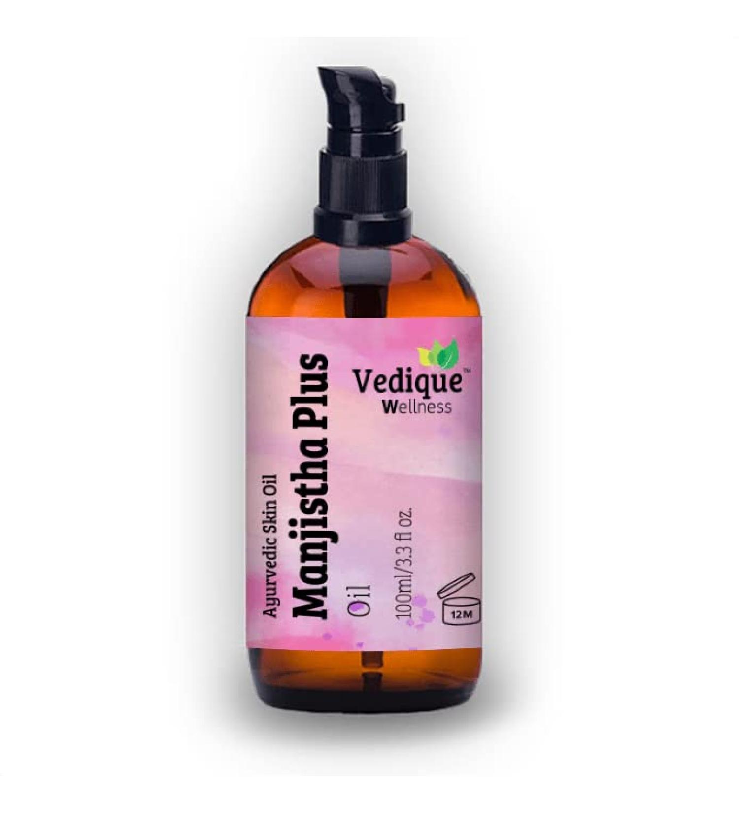 VEDIQUE Remedies Manjistha Plus Oil - Soothing & Relaxing Relief | Fast Acting All-Natural Oil | 100ml | International Shipping - Buy Online on GoSupps.com