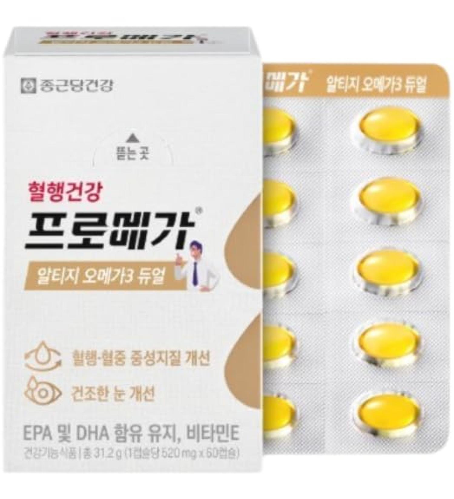 DAHLORE High-Absorption rTG Omega-3 Supplement 600mg EPA DHA Dual Softgel Formula Fish Oil Capsules for Heart & Eye Wellness Easy-to-Swallow Mini Softgels 60 Count I Made in Korea I - Buy Online on GoSupps.com