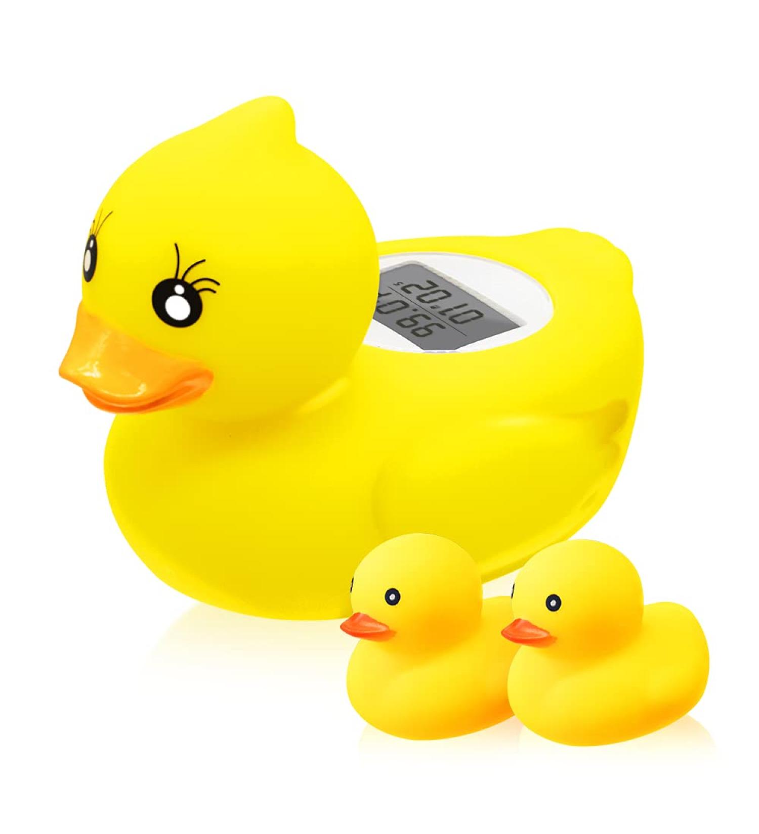 BabyElf Floating Duck Bath Thermometer - Safe Water & Room Temp for Infants + 2 Extra Toy Ducks - Buy Online on GoSupps.com