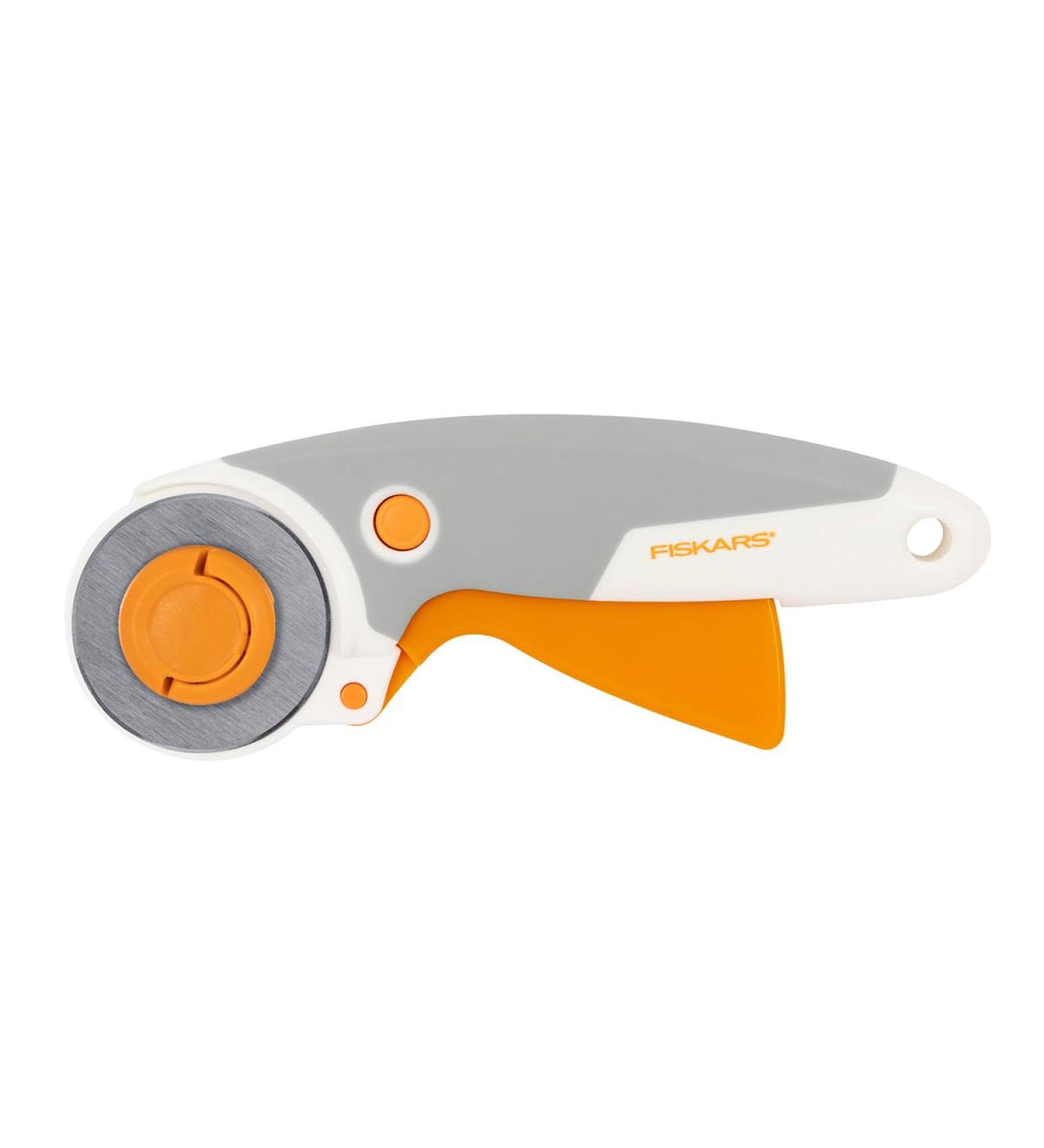 Fiskars Trigger Rotary Cutter With Blade 45 mm For Right and Left-handed Users Orange/White/Grey 1003910 Handle with release - Buy Online on GoSupps.com