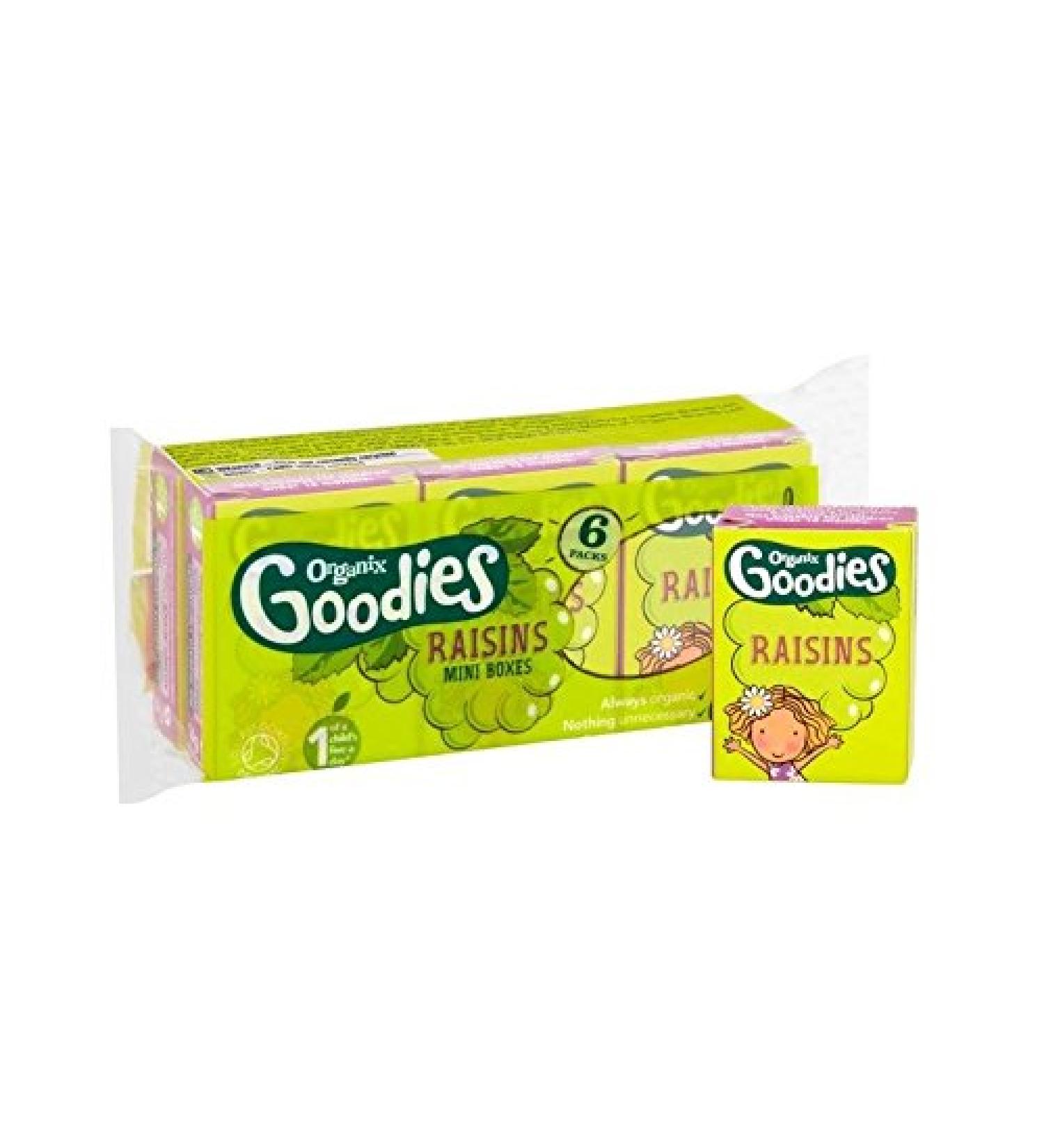 Organix Goodies Raisins Brick Pack 6 x 14g - Pack of 6
