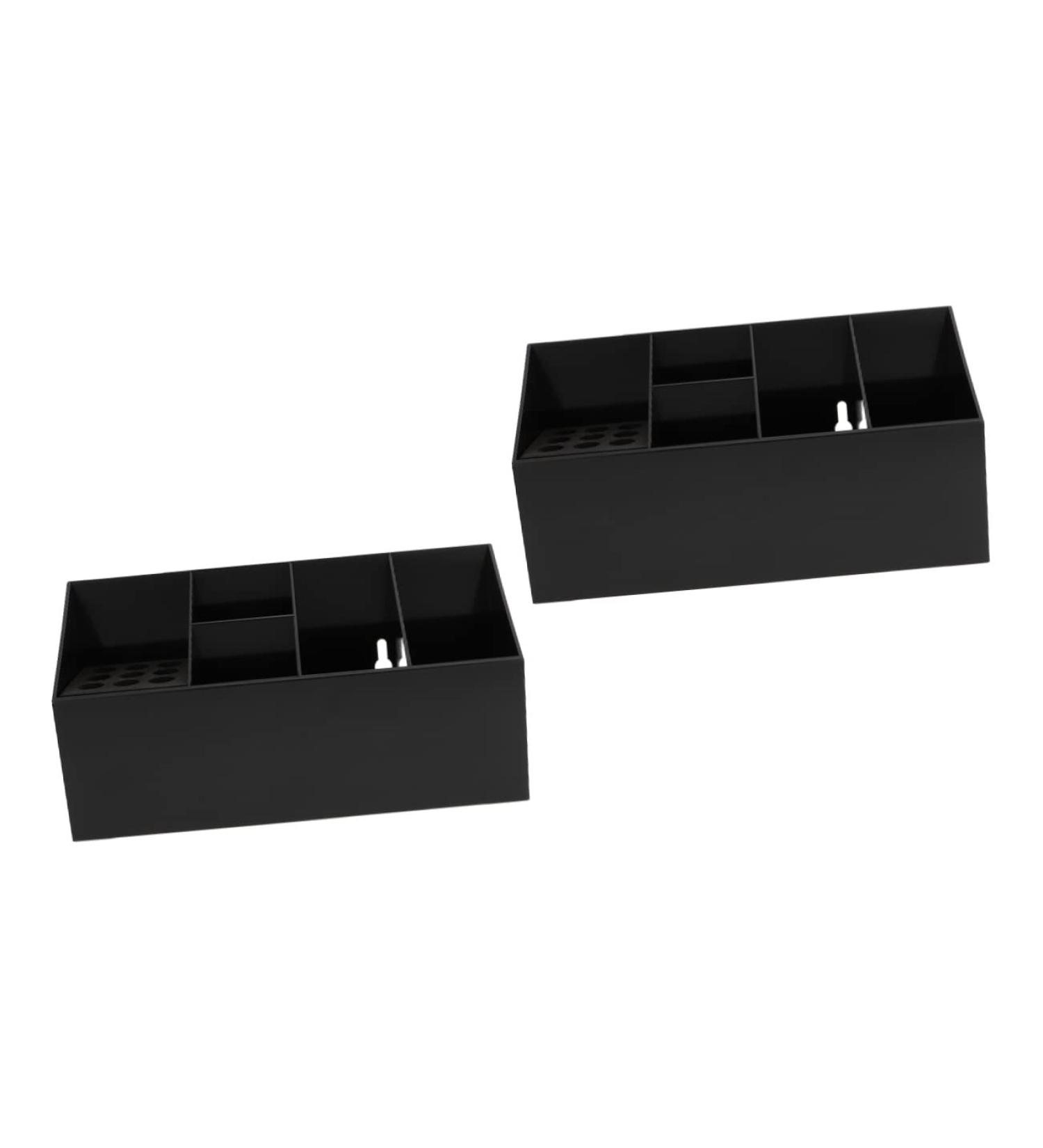 Minkissy 2-Pack Scissor Socket Stylist Holder | Hairdressing Clips Organizer | Acrylic Cutting Tool Rack | 26.3x14cm | Black | Hairdresser Accessories - Buy Online on GoSupps.com