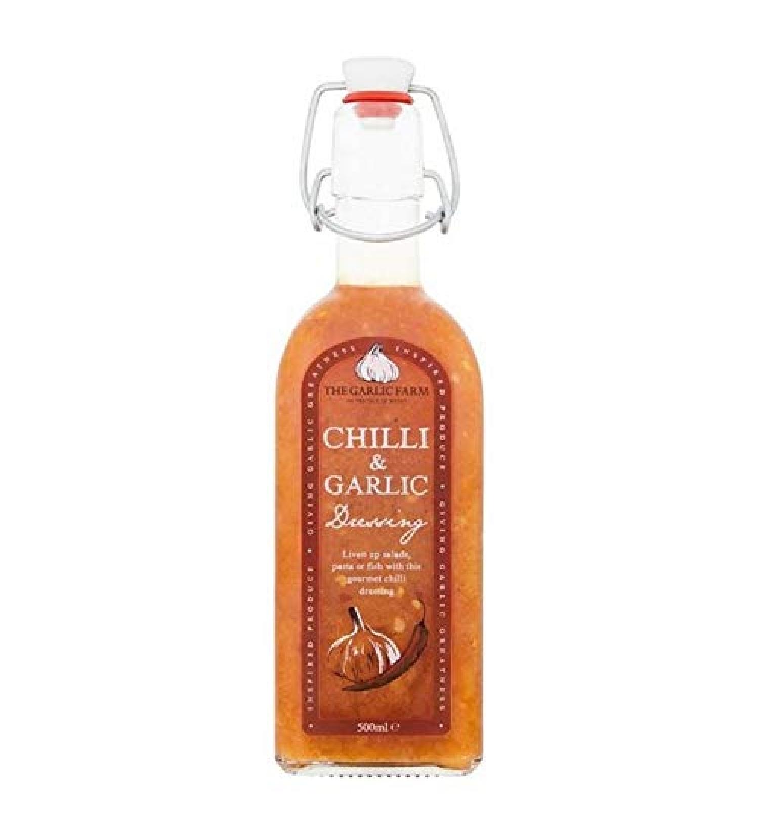 4X The Garlic Farm Chilli & Garlic Dressing 500ml