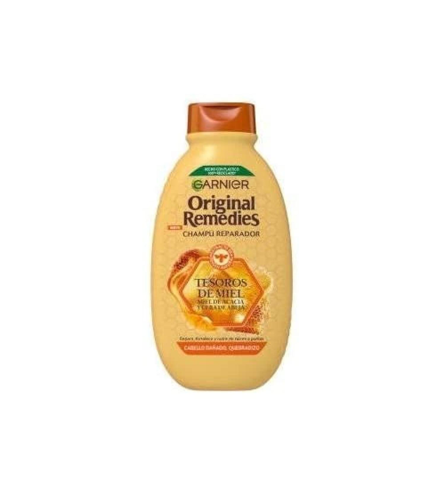 GARNIER Original Remedies Honey Treasures restorative shampoo for dry or damaged brittle hair 300 milliliters - Buy Online on GoSupps.com