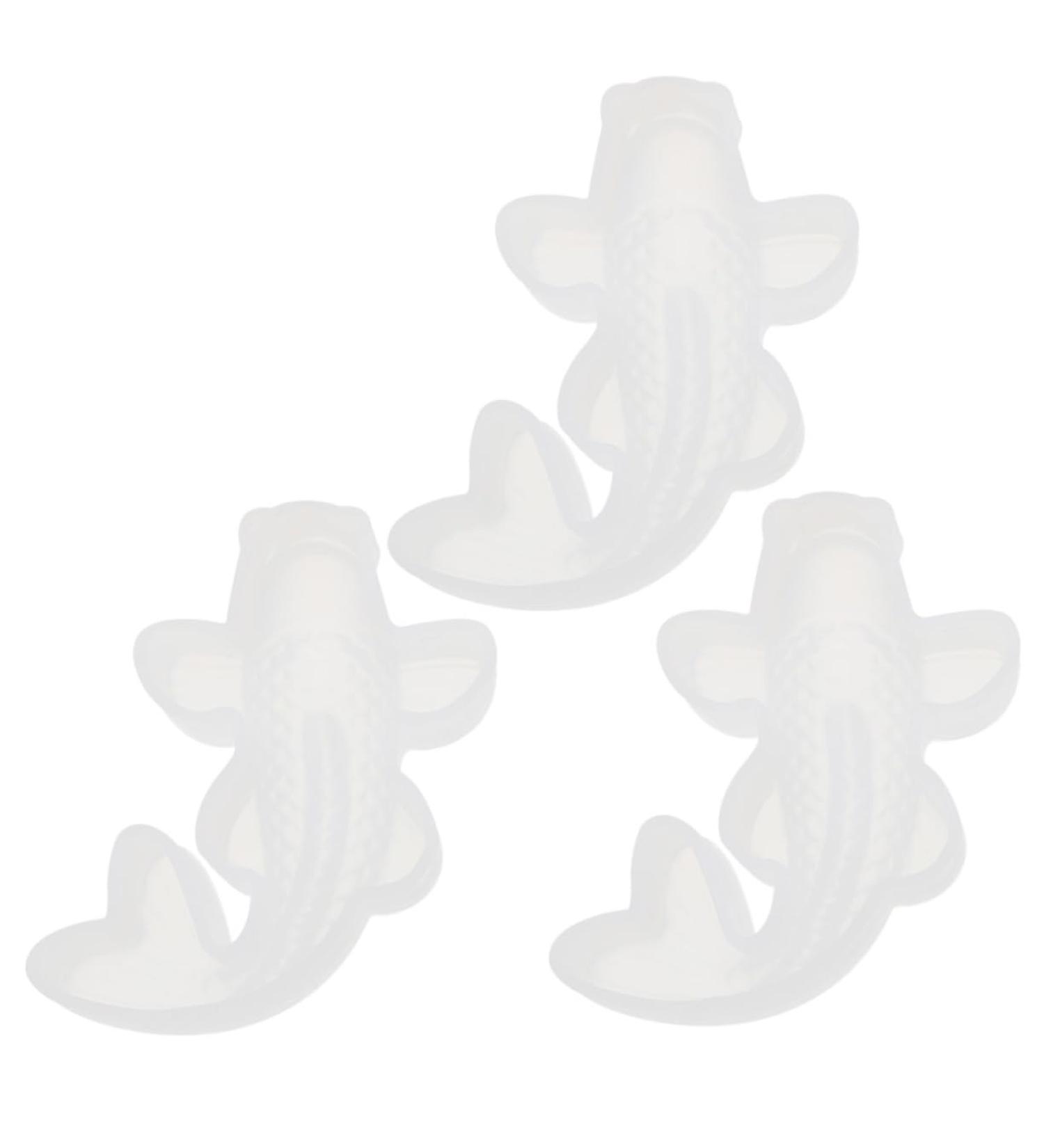 STOBOK Silicone Stamps 12 Pcs Carp Silicone Mold Three-Dimensional Silica Gel Chocolate Candies Flower Stickers Whitex4pcs 2X4X5.8CMx4pcs - Buy Online on GoSupps.com