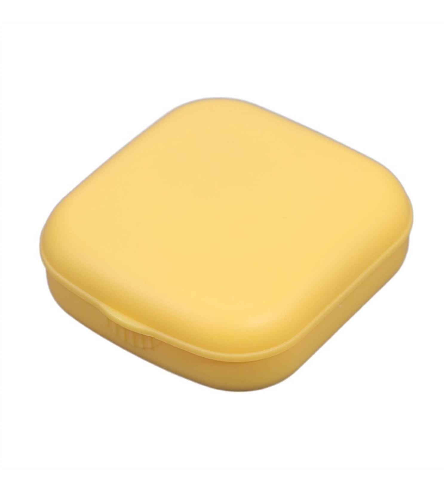 Beautiful Yellow Travel Kit for Contact Lenses - NFEGSIYA Mini Lens Case with Mirror | Easy Carry & Perfect for International Shipping - Buy Online on GoSupps.com