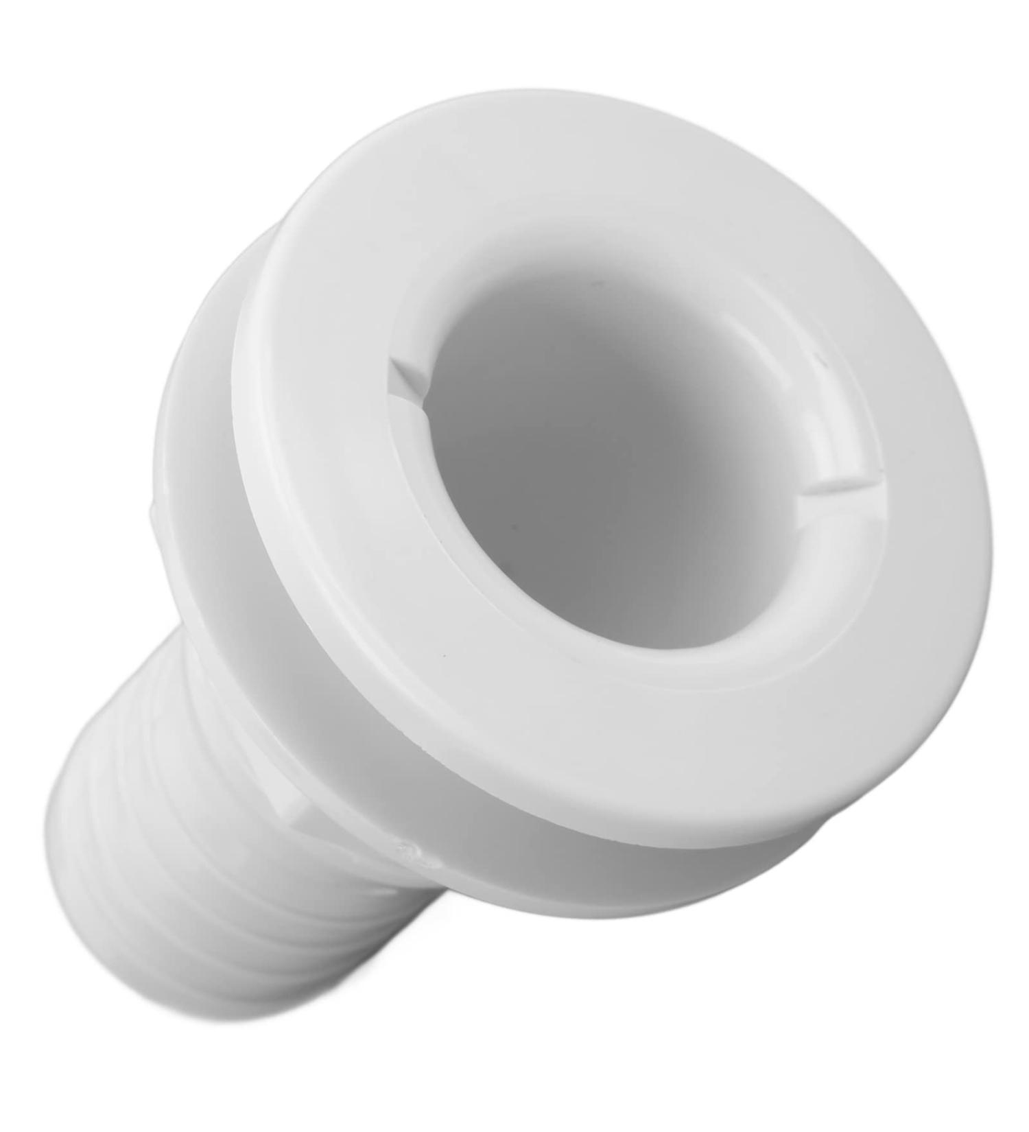 1-1/2 Thru Hull Fitting Straight ABS Connector - White | Replacement Accessory for Boats & Marines - Buy Online on GoSupps.com