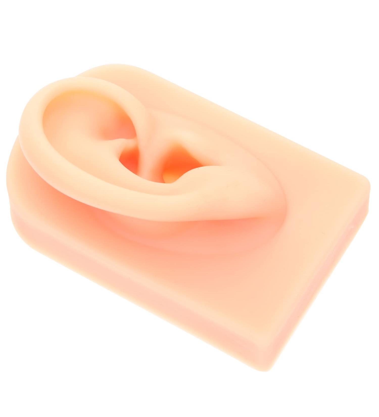 VILLFUL Khaki Silicone Ear Model for Jewelry Display and Earrings Piercing - Buy Online on GoSupps.com