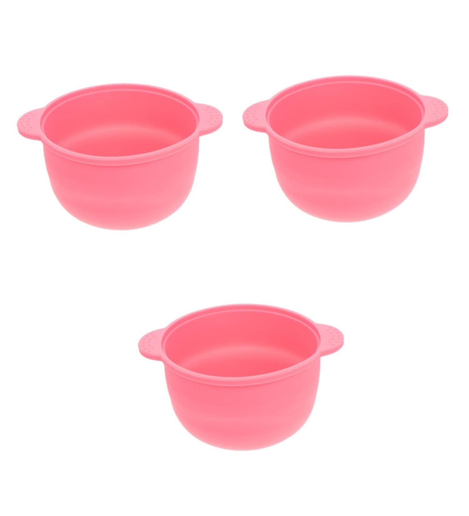 Frcolor 3-Piece Collapsible Silicone Wax Bowl Set for Hair Removal | Foldable Hair Remover Tool | Durable & Convenient Wax Containers (13x11cm) - Buy Online on GoSupps.com