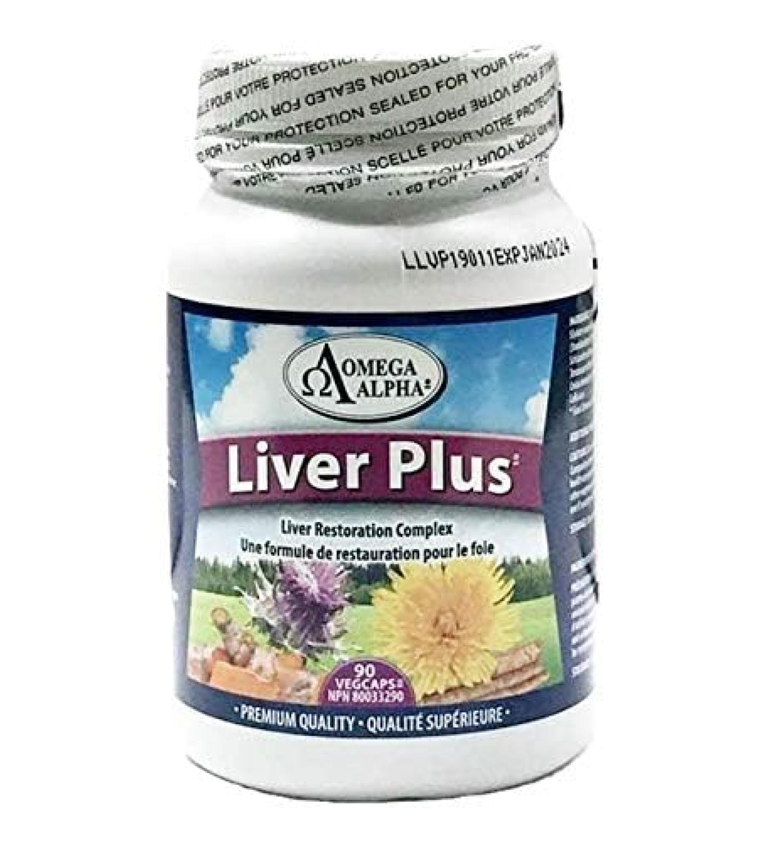 Omega Alpha Liver Plus-Liver Healthy Support Formula 90 Veg Capsules - Buy Online on GoSupps.com