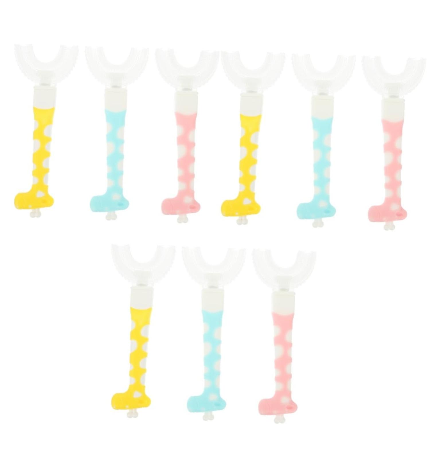 Gatuida 9 STK Children's U-Shaped Toothbrush Set | Travel-Friendly Tooth Cleaning Tools for Kids - Buy Online on GoSupps.com