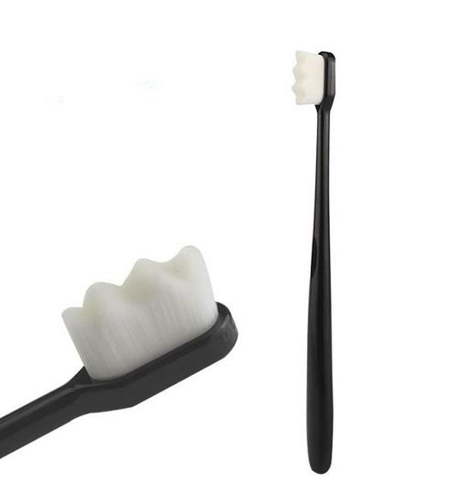 Suicra Ultra-Fine Soft Toothbrush - 1PC Micron Nano Bristle for Deep Cleaning & Gum Protection | Portable Travel Brush - Black - Buy Online on GoSupps.com