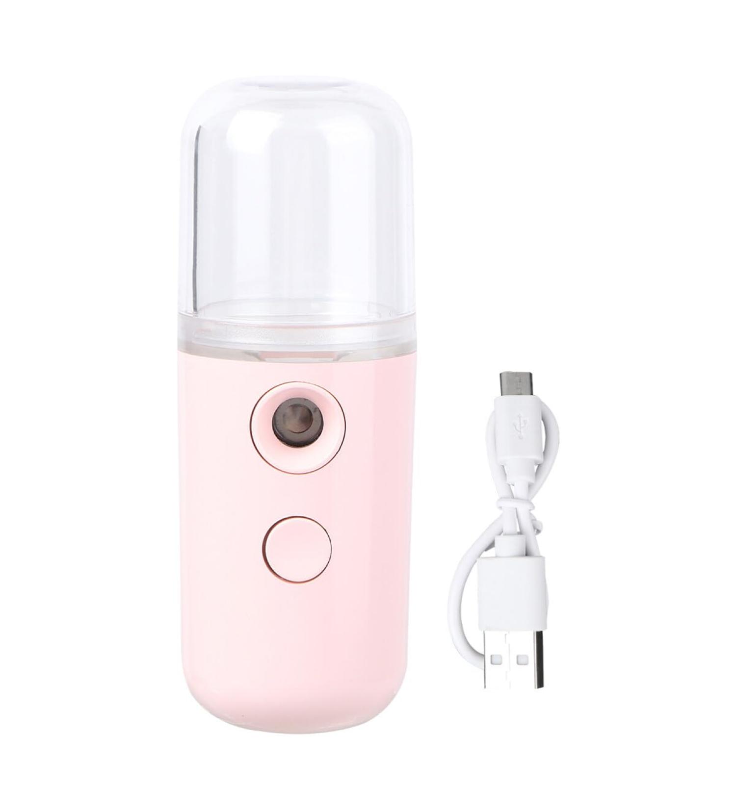 FRCOLOR 1pc Usb Humidifier Women Steamer Plastic Facial Face Charging Sprayer Durable 14.5X4CM Pink - Buy Online on GoSupps.com