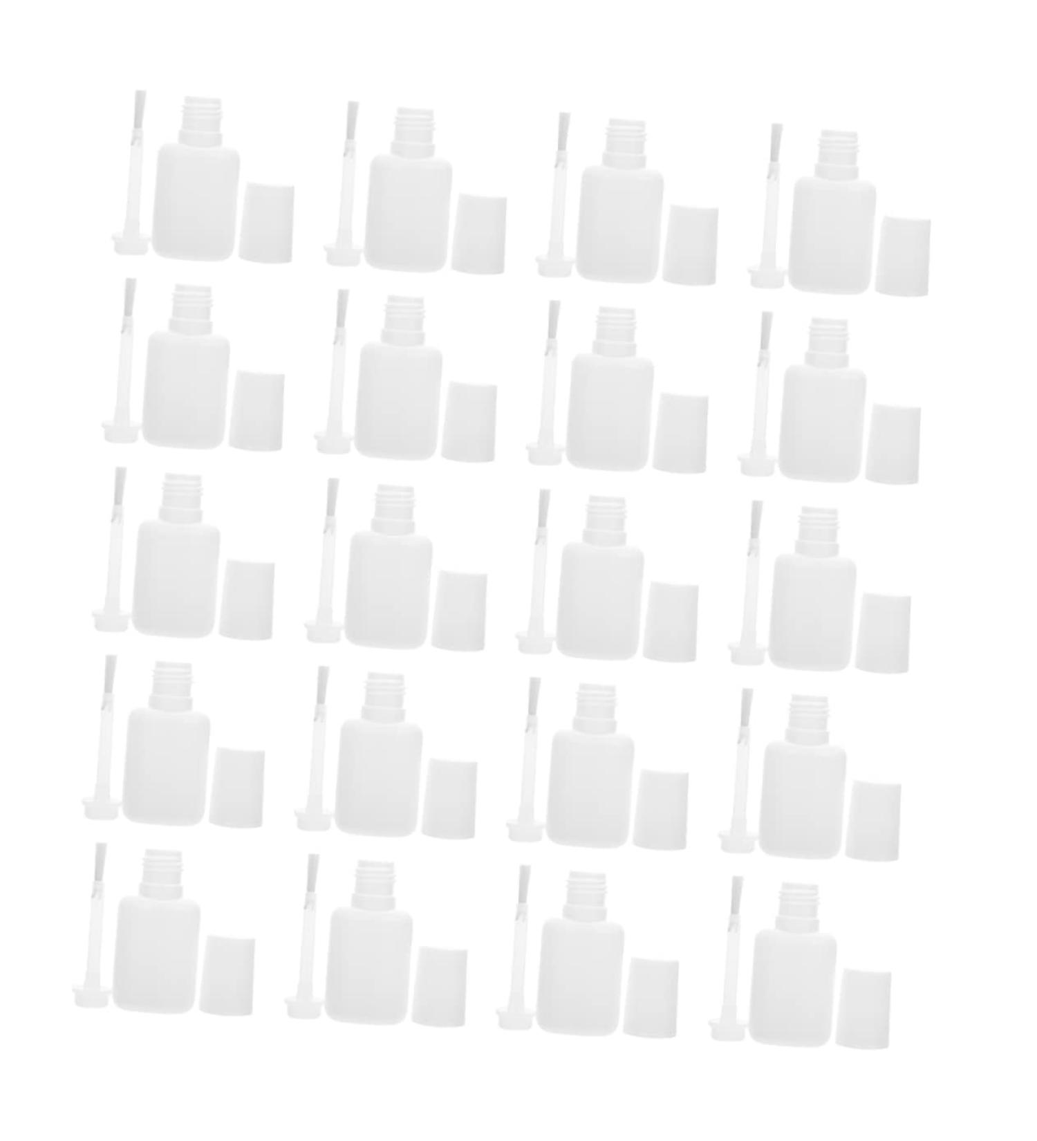 minkissy 20 x Bottled Nail Gel Holders Refillable Nail Oil Bottles 10ml Nail Polish Bottles White Nail Polish Bottle Waterproof Abs - Buy Online on GoSupps.com