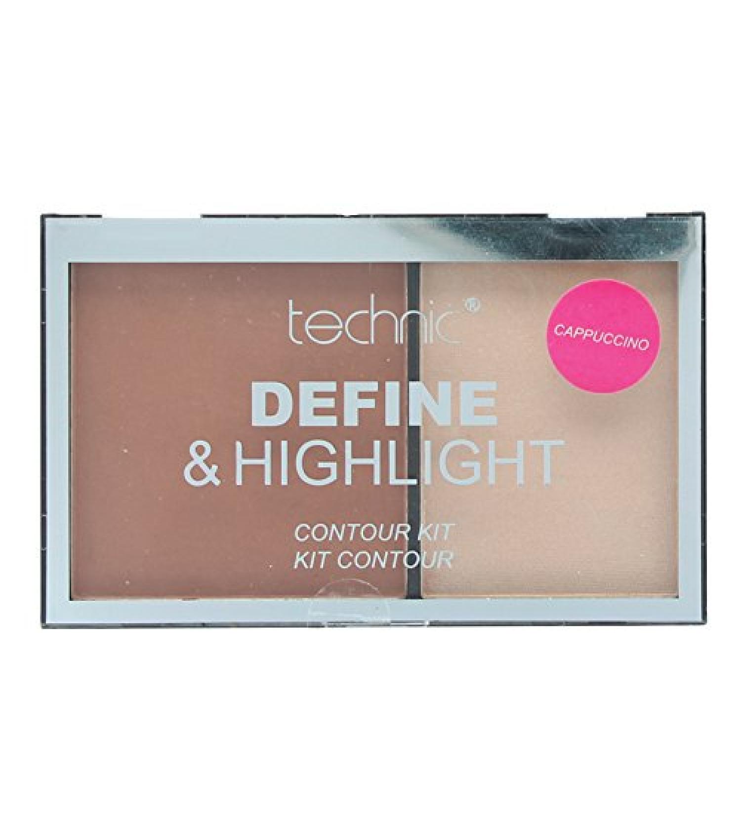 Technic Define & Highlight Duo Contour Kit Bronzer & Highlight Powder 5.5g-Cappuccino Cappuccino brown