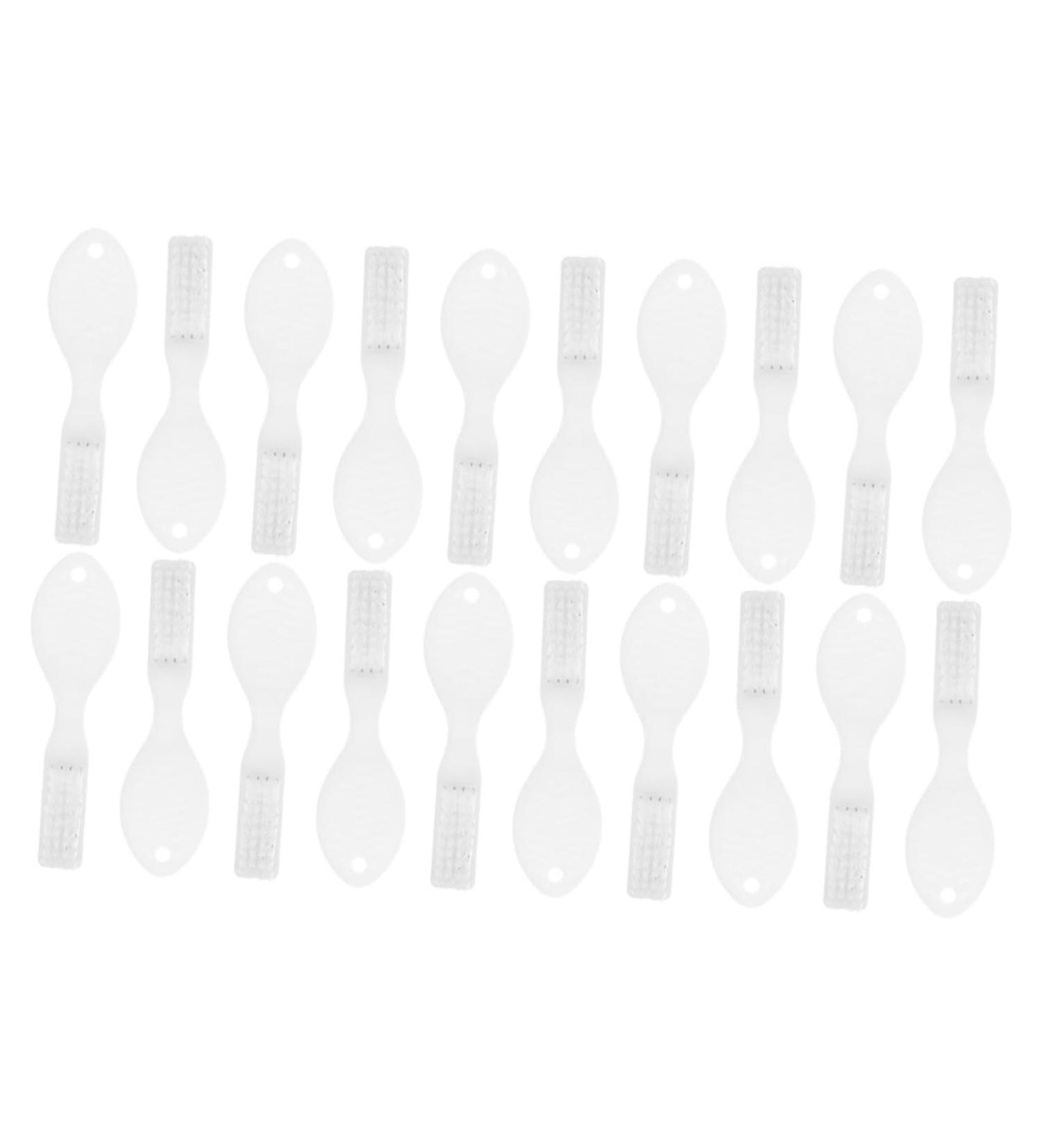 Coolhiya 20-Pack Prison Toothbrush with Spoon | Mini Soft Grip Travel Toothbrush | Ideal for Prison Needs - White Plastic - Buy Online on GoSupps.com