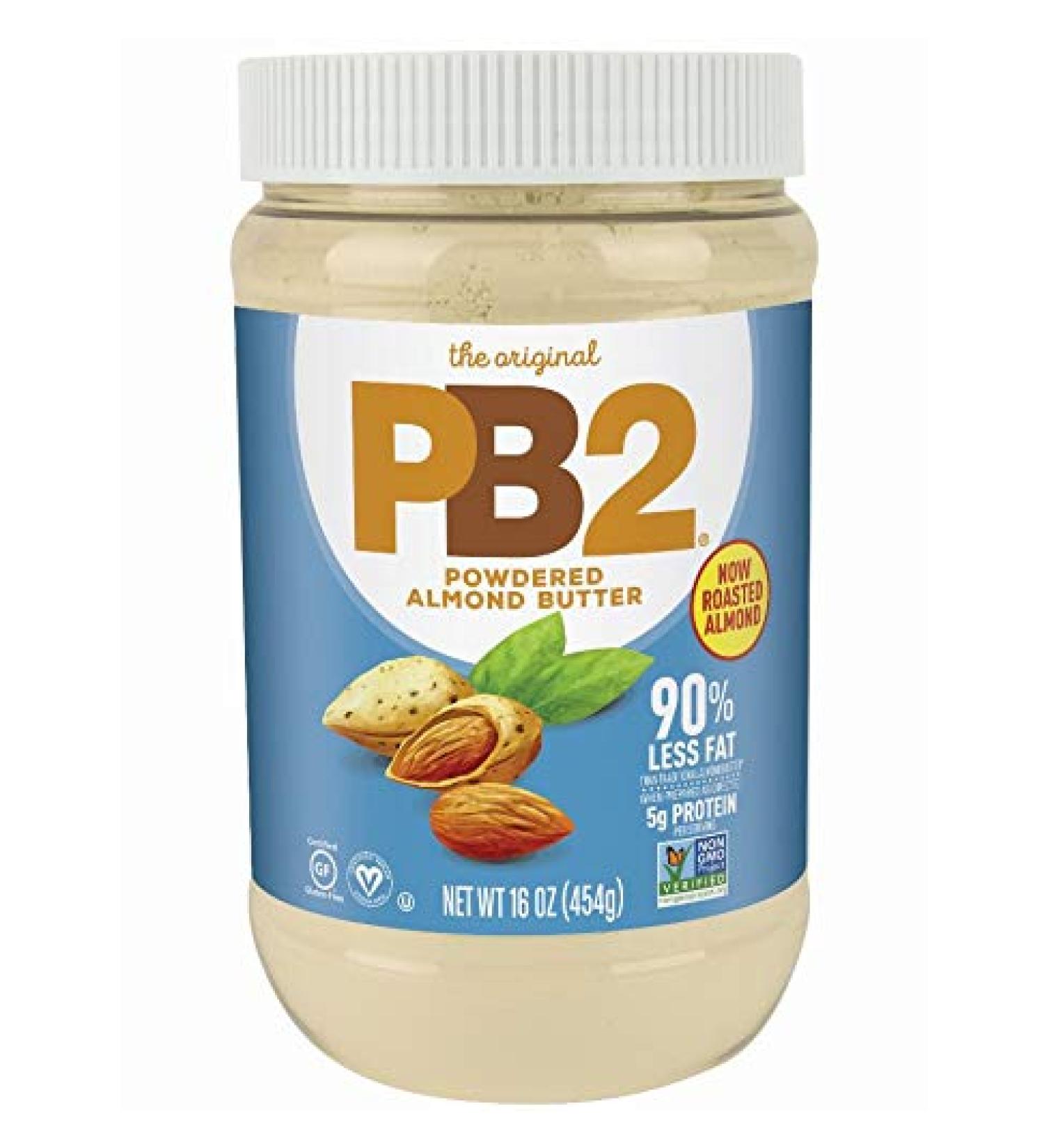 PB2 Powdered Roasted Almond Butter 16oz - Low-Fat Vegan Nut Powder | Non-GMO, Gluten Free & Kosher - Buy Online on GoSupps.com