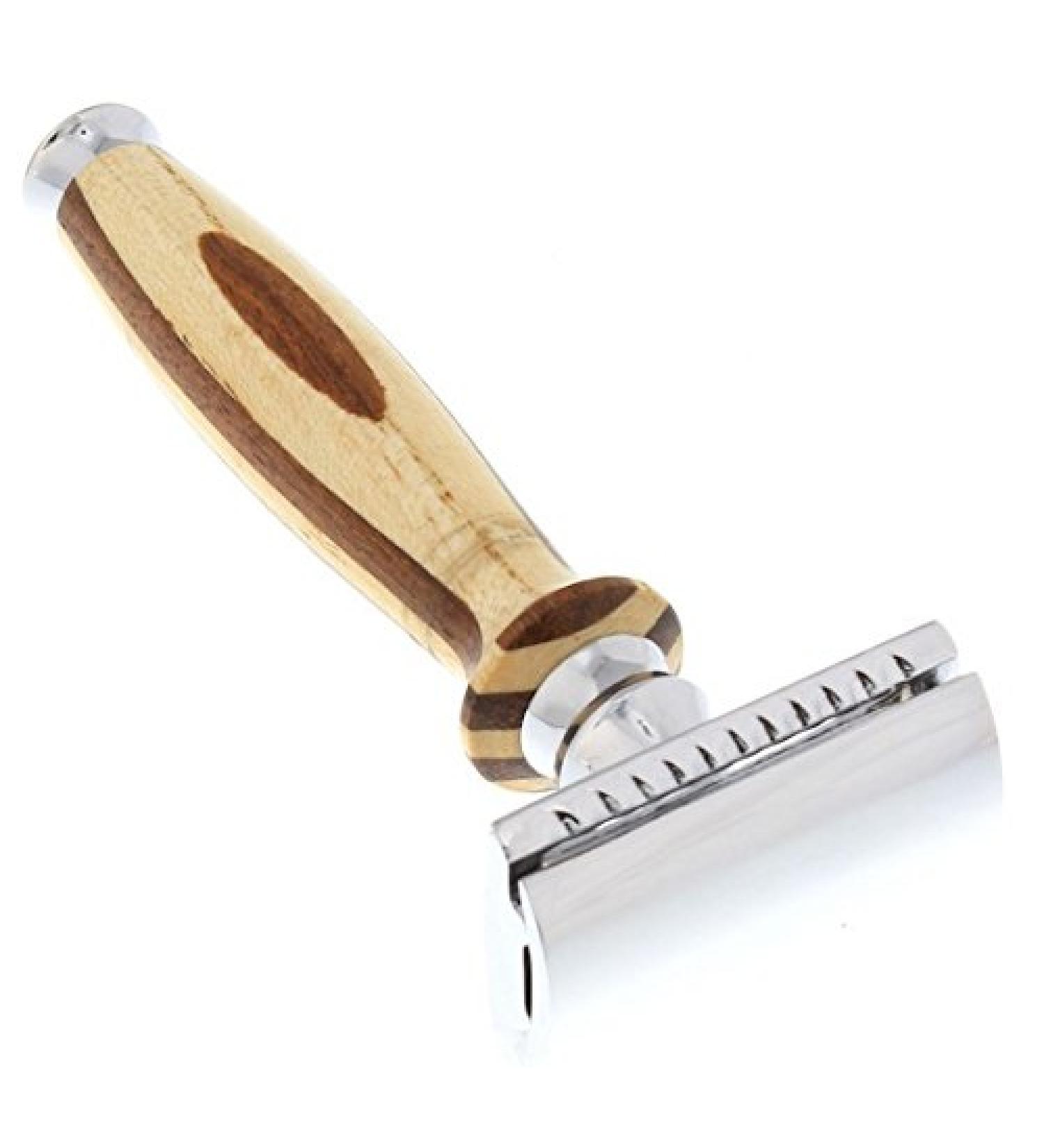 West Coast Shaving Natural Collection Razor 38WS - Rosewood & White Ash (Closed Comb) | Premium Grooming Tool for Men - International Shipping Available - Buy Online on GoSupps.com