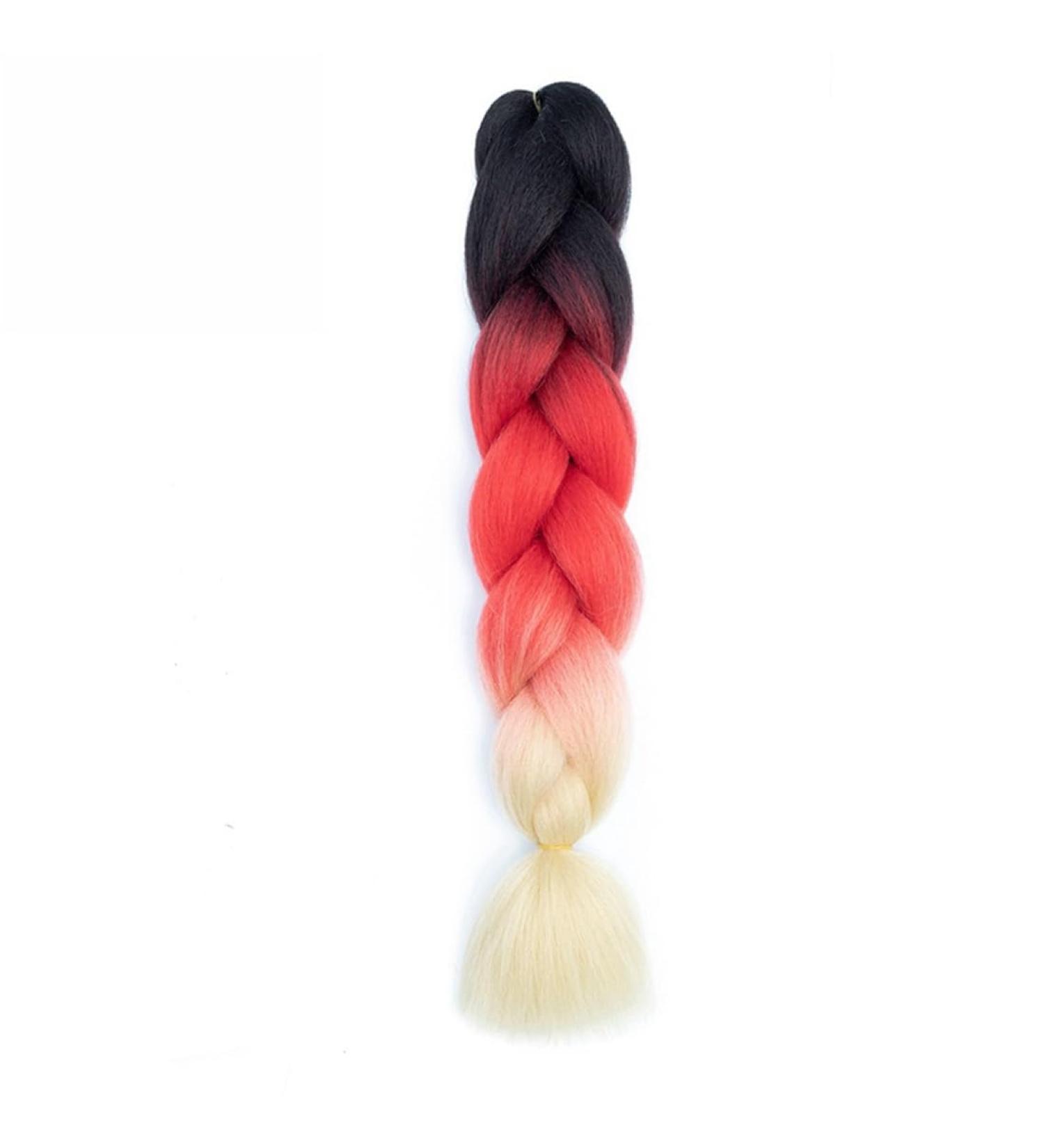 Jumbo Braid Hair Colorful braided hair African Braid Extension 24inch Extensions Synthetic Colorful Hair Extensions for Braiding Afro Braids Crochet Twists Hair (Color : I) - Buy Online on GoSupps.com