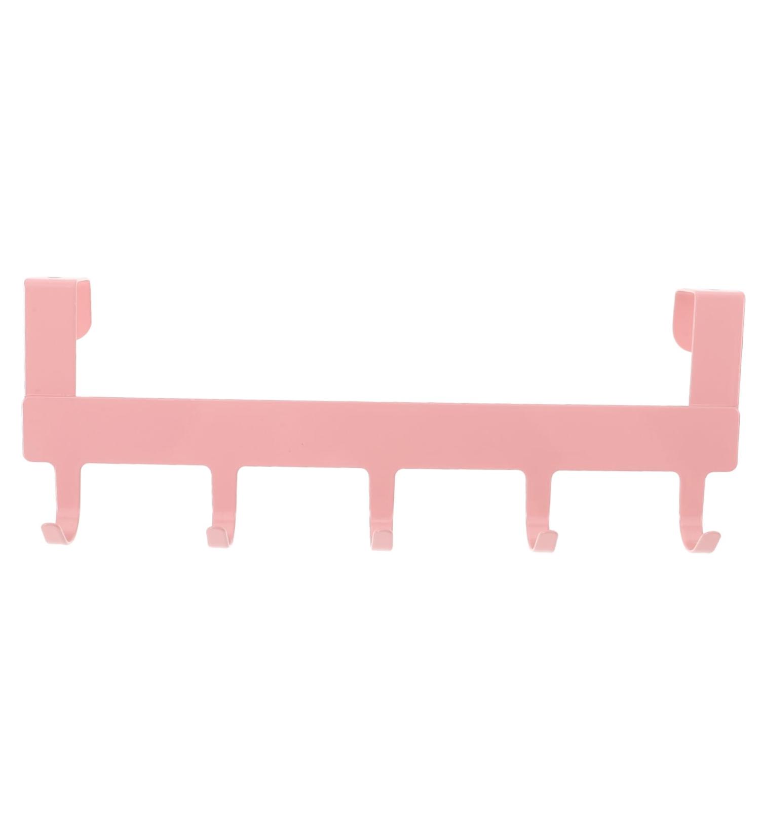 Cabilock Over The Door Towel Rack Over The Door Towel Bar Traceless Hooks Hook up Row Hook Household Size 1 Pink - Buy Online on GoSupps.com