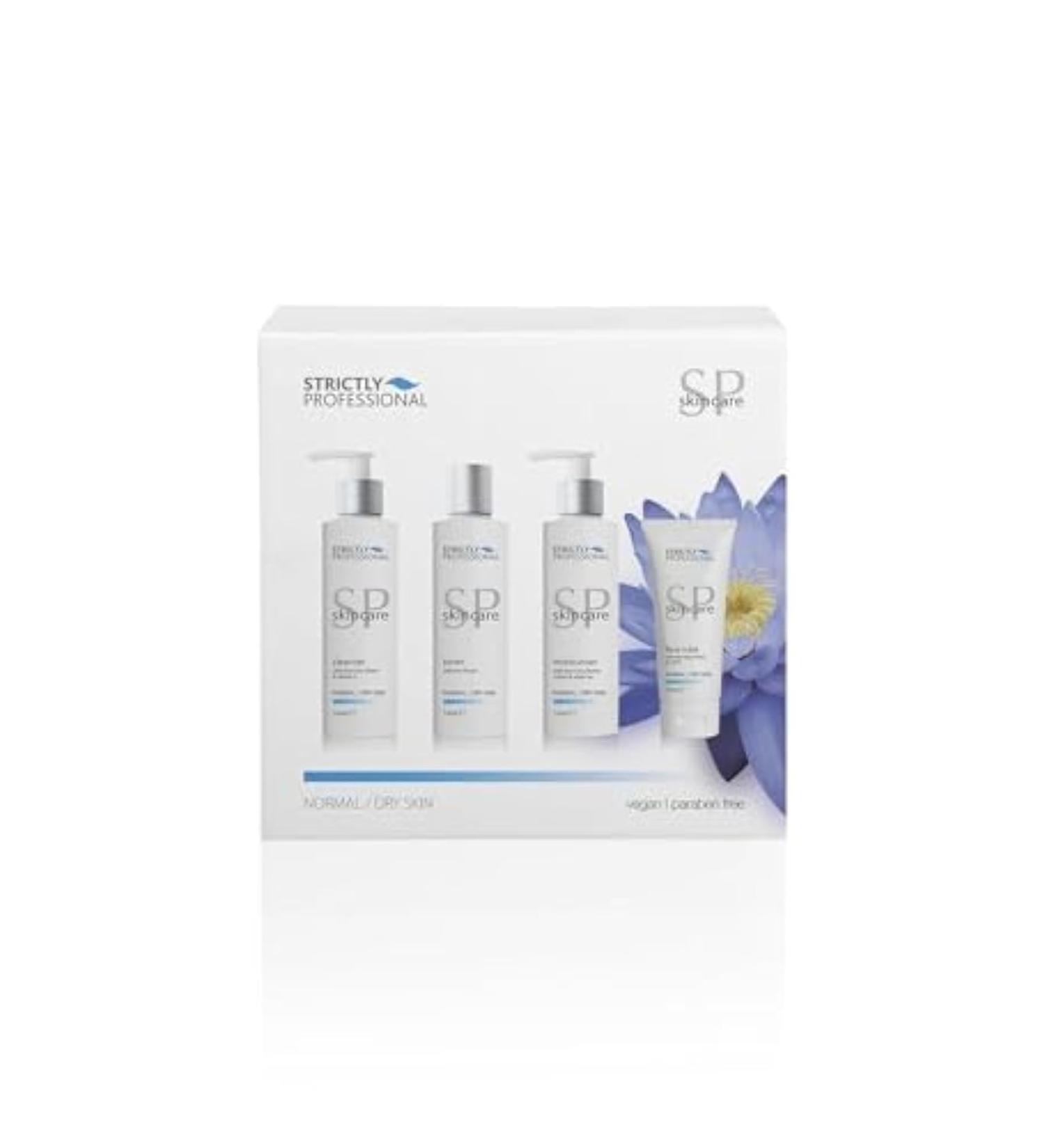 SP Skincare 2016 Strictly Professional Skin Care Kit (Norm/Dry) with Blue Lotus Flower Cotton & White Tea