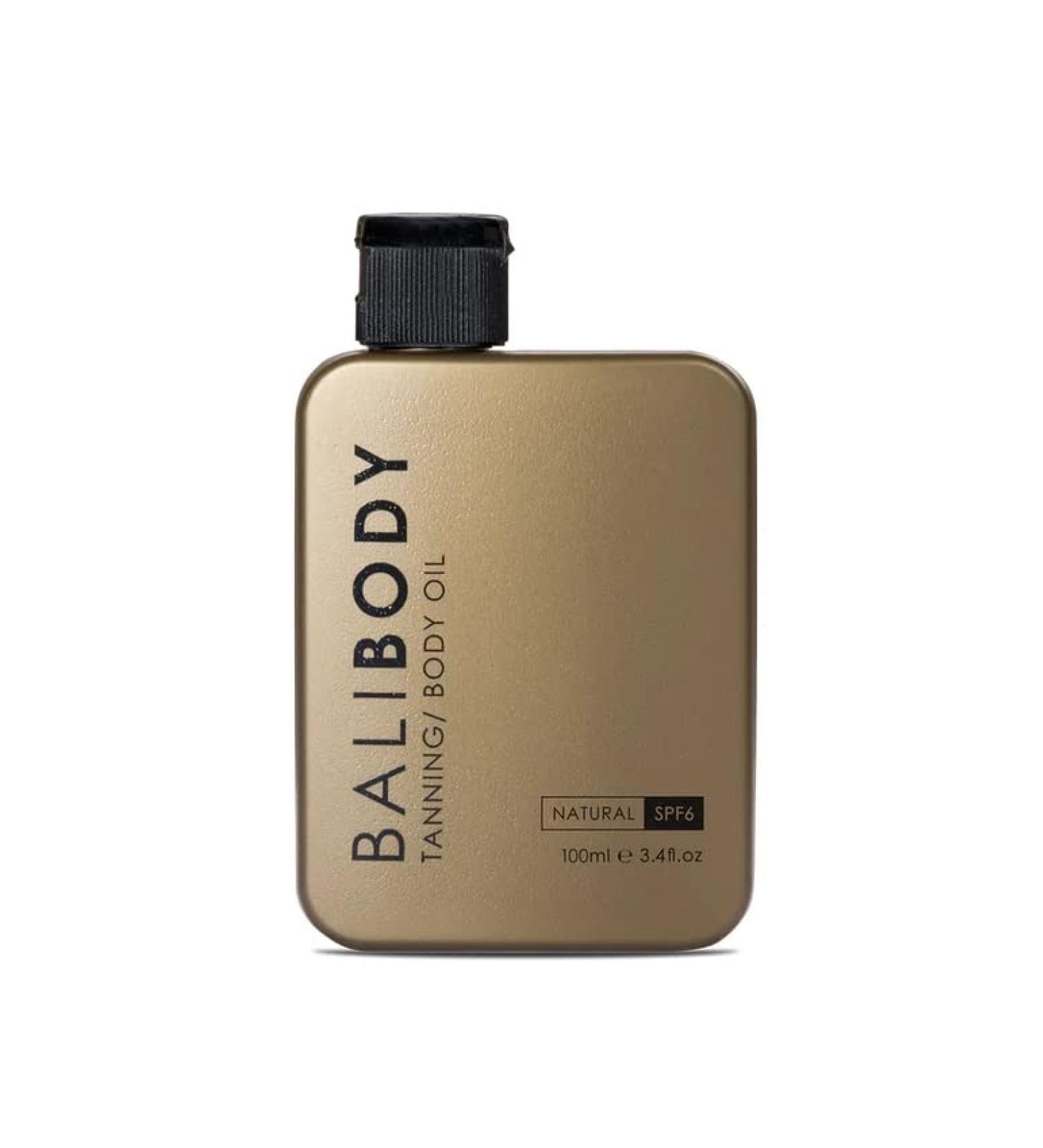Bali Body Natural Tanning & Body Oil - SPF 6 | Vegan Cruelty-Free Sun Protection Hydrating Daily Oil for All Skin Types (100ml - Buy Online on GoSupps.com