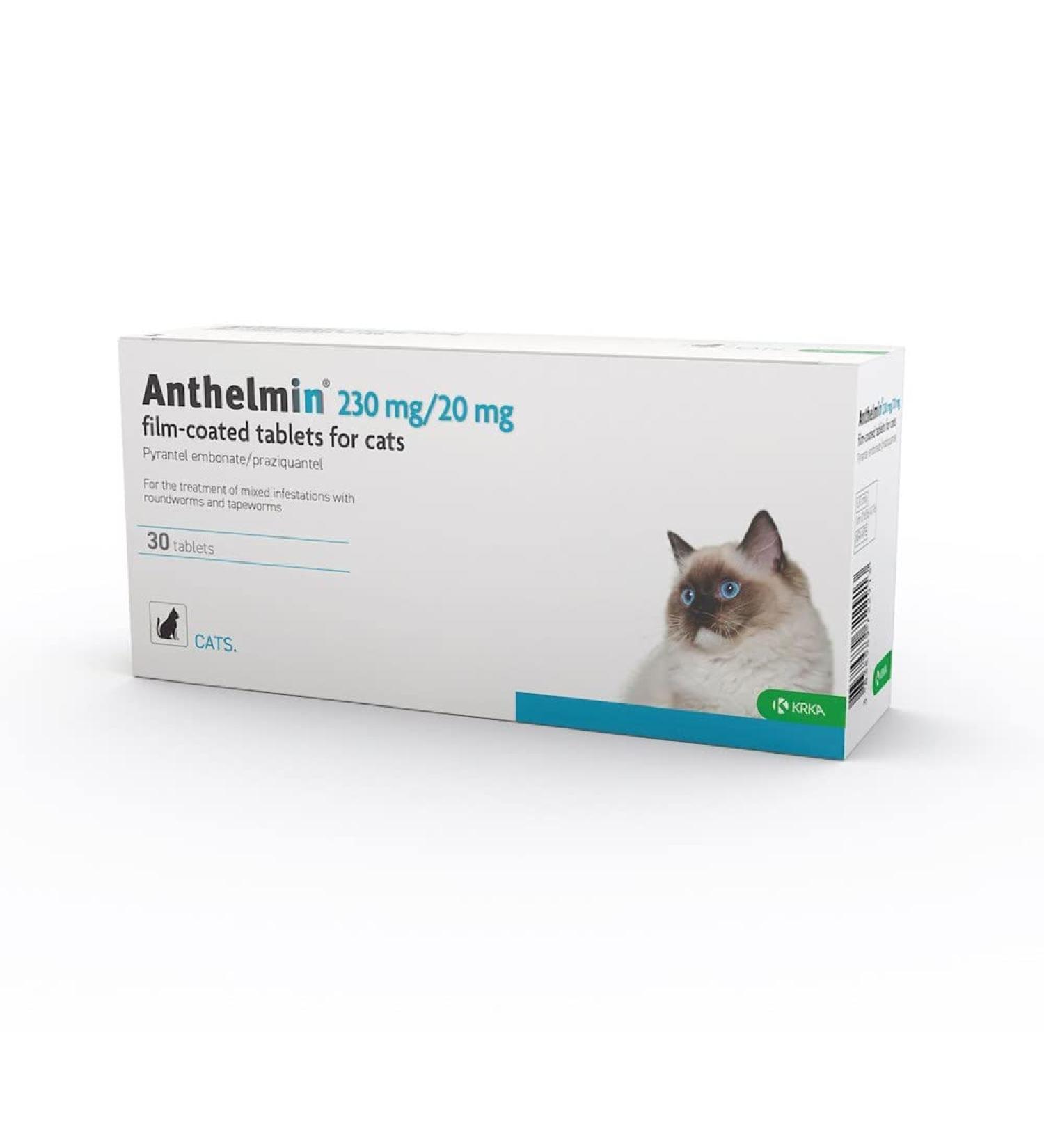 Anthelmin Roundworms & Tapeworm Treatment for Cats - 30 Pack