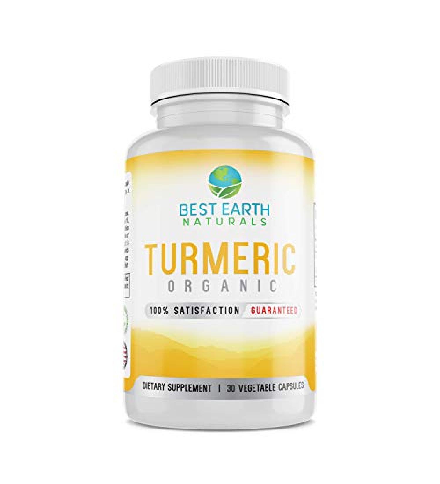 Organic Turmeric Capsules - 700mg of High Absorption Turmeric with Organic Black Pepper for Joint Support 30 Day Supply