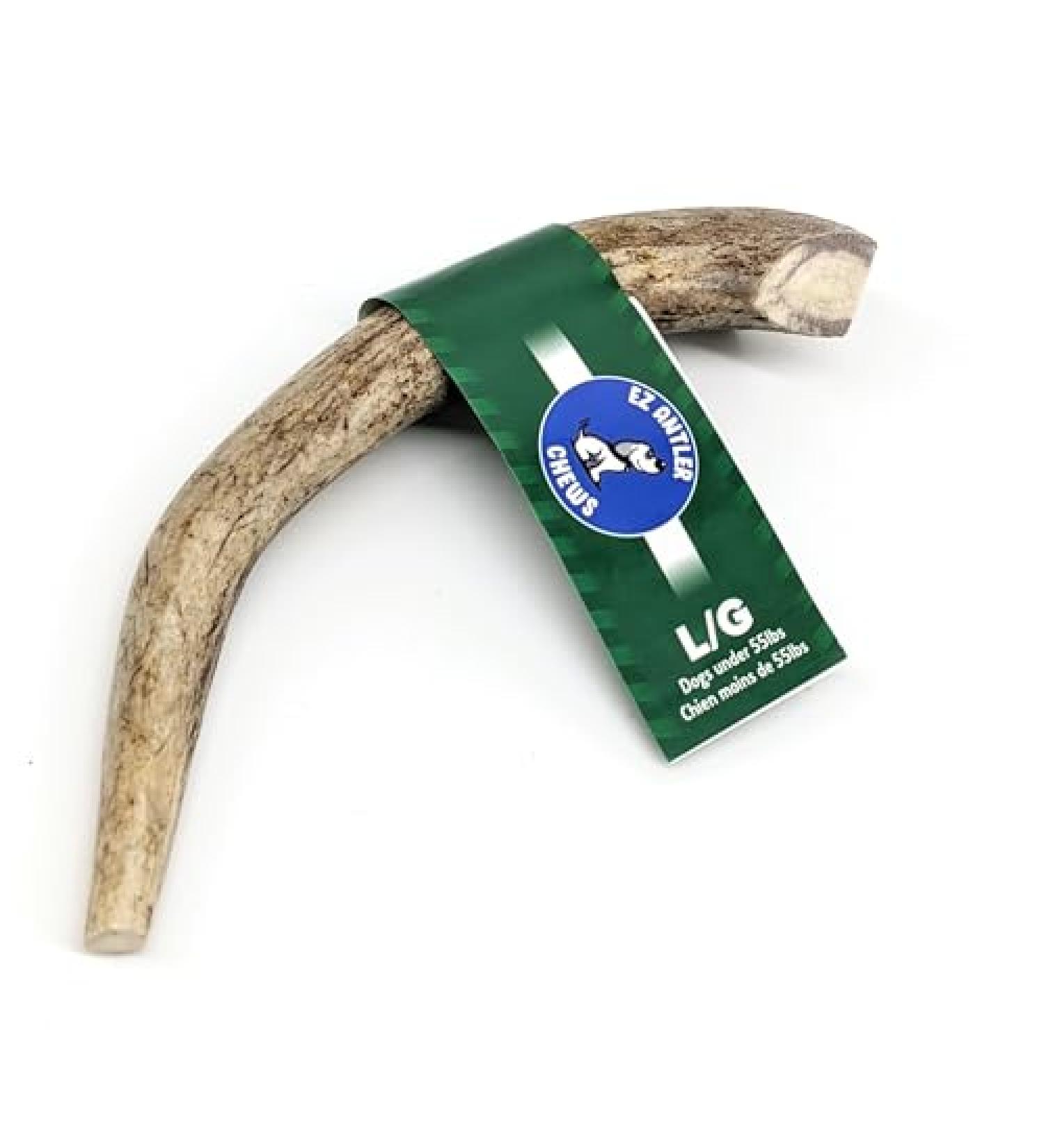 EZ Antler Chews - Deer Antlers for Dogs - Large Whole - Dogs Under 55lbs - Long Lasting Dog Treats Dog Chews - Marrow Bone Dog Treats - Naturally Shed Preservative Free Cruelty Free - Antler Dog Chew - Buy Online on GoSupps.com