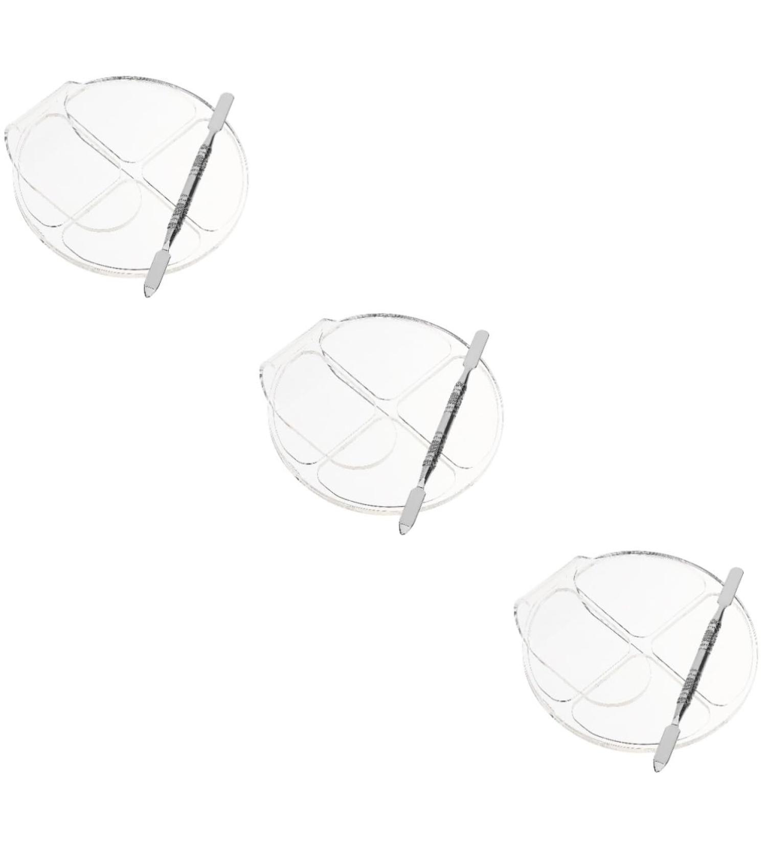 Didiseaon 6 Sets Acrylic Powder Chassis Cosmetic Mixing Pallet Color Display Plate Eyeshadow Palettes Makeup Gadgets Makeup Palette Spatula Cosmetic with Spatula Supplies Liquid Foundation - Buy Online on GoSupps.com