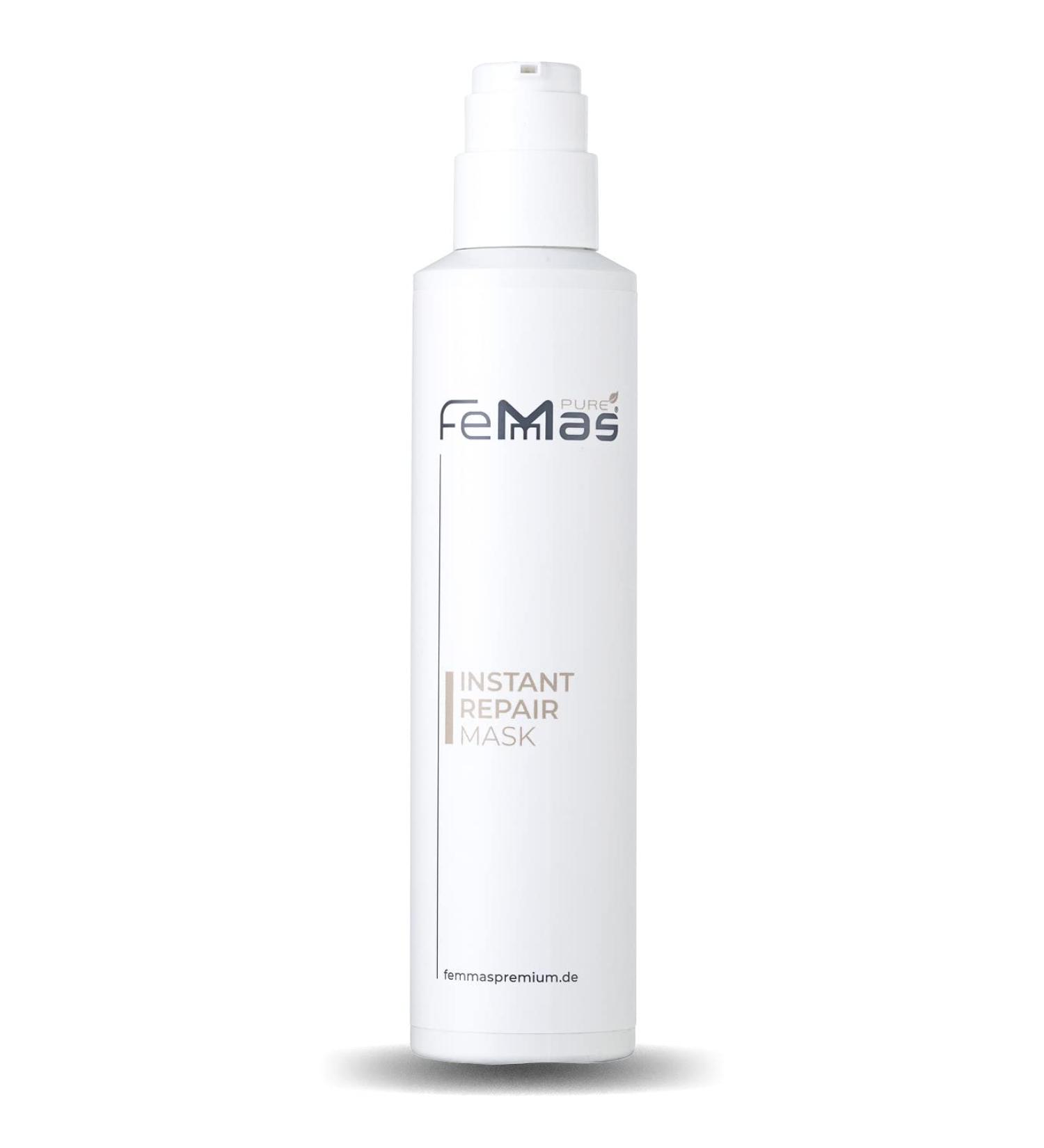 FemMas Pure Instant Repair Mask | 200ml | Repairing Hair Mask for Damaged Hair Structure | Silk Like Hair | Vegan & Cruelty Free - Buy Online on GoSupps.com