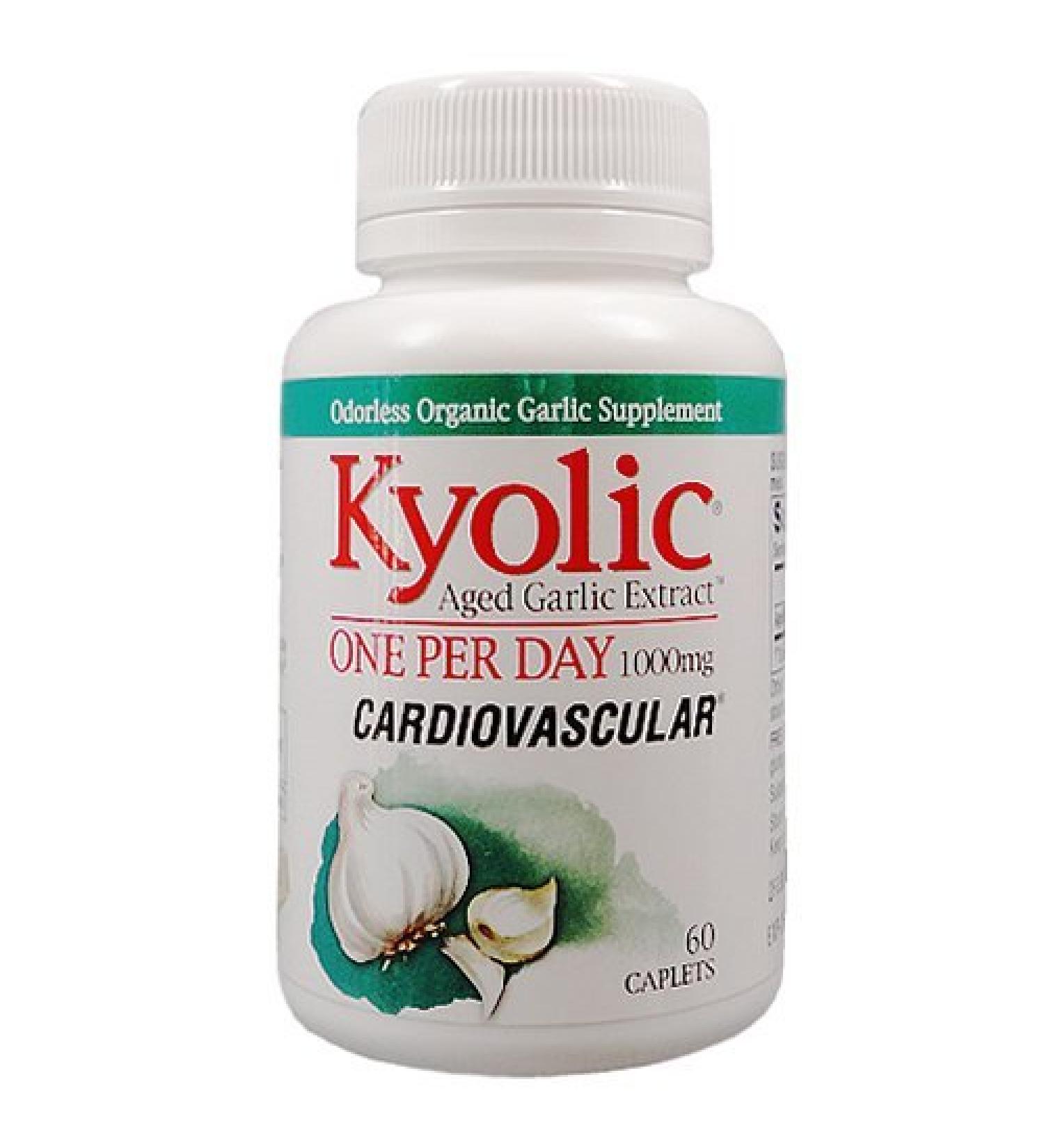 Kyolic Aged Garlic Extract One Per Day 60 Caplets 1000 mg From Wakunaga